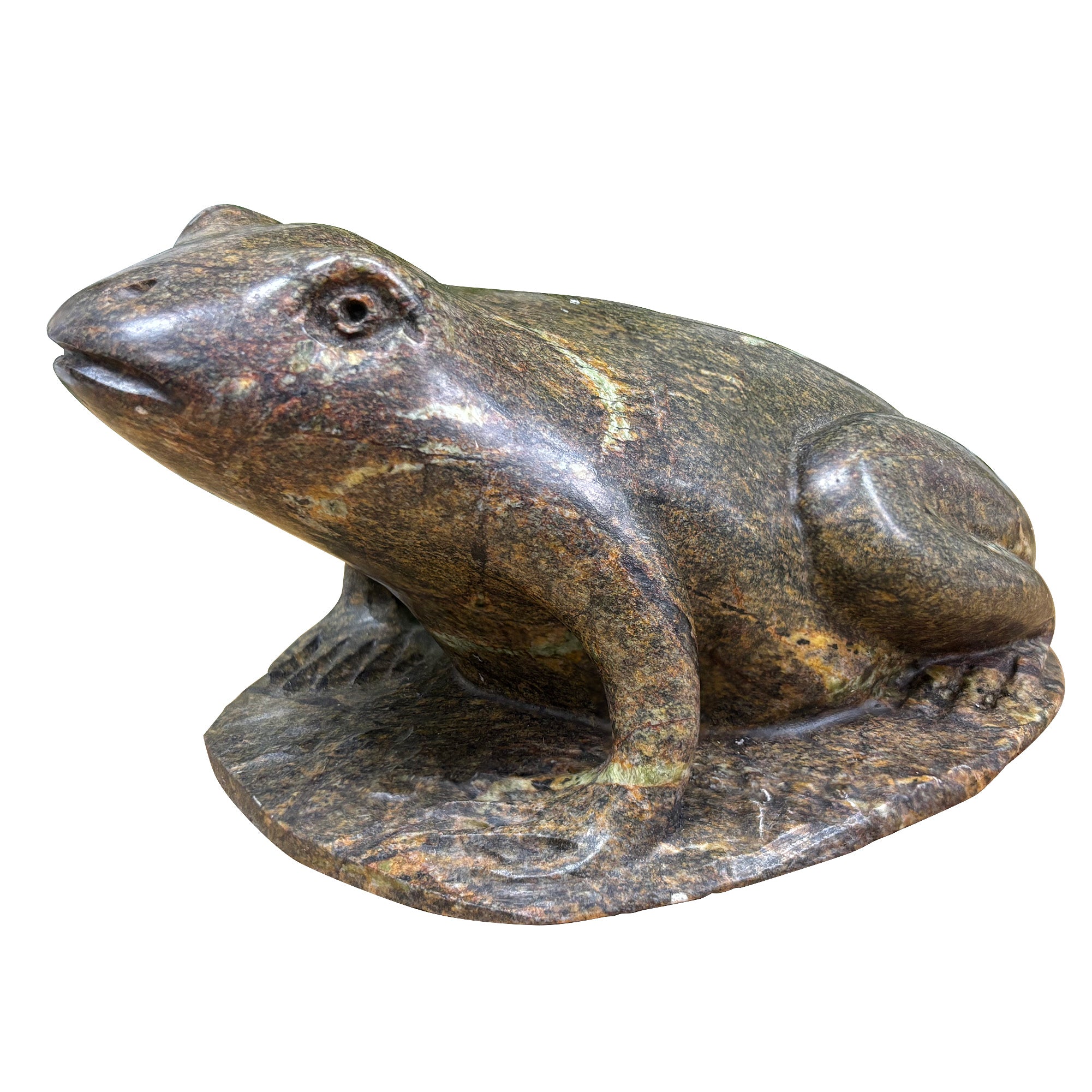 Hand Carved Serpentine Frog Gemstone Figurine - Natural Green Crystal Animal Sculpture for Healing, Feng Shui & Home Decor | Unique Gift for Collectors & Nature Lovers | Perfect for Meditation Spaces, Office Desk & Zen Gardens