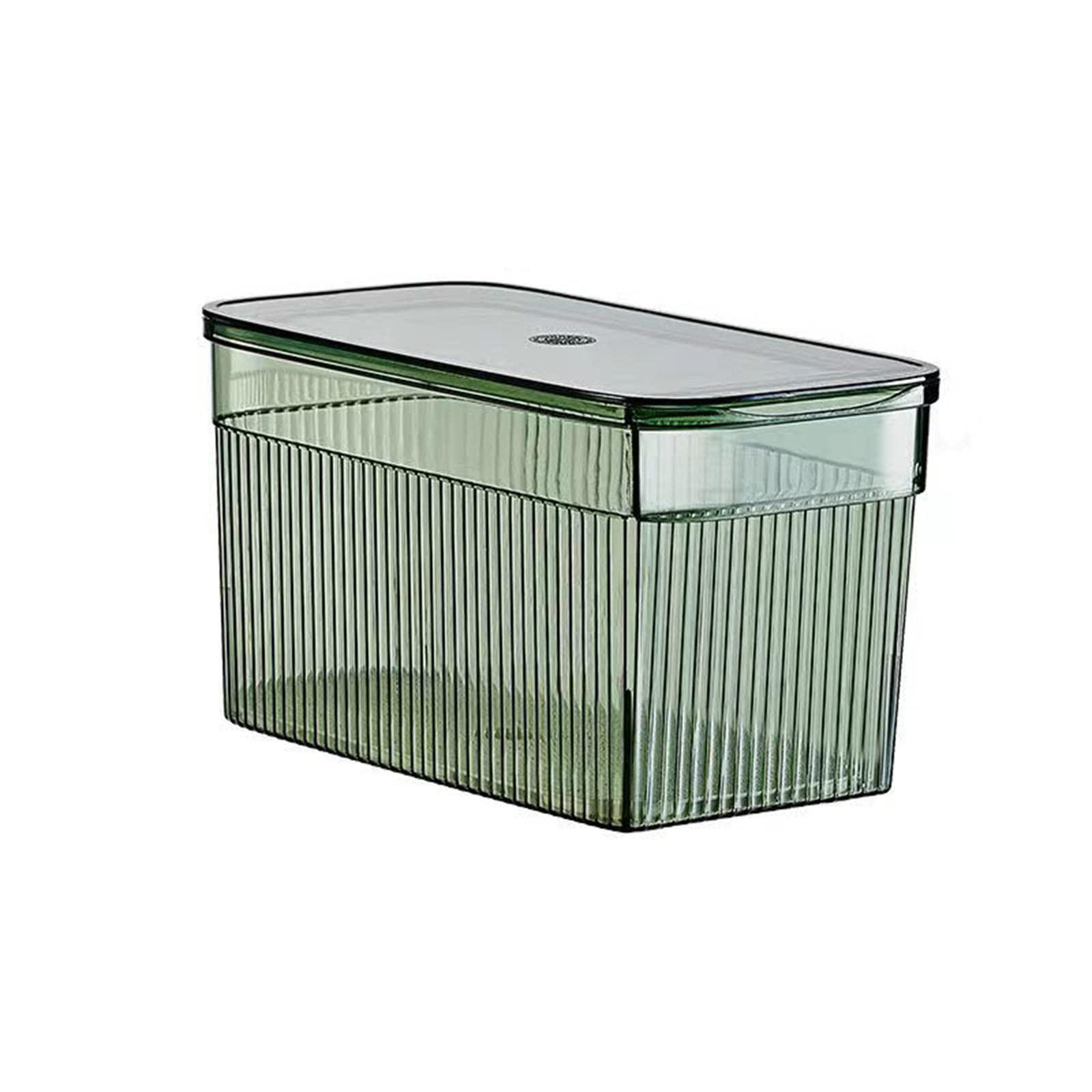 RUNLAIKEJI Clear Plastic Refrigerator Organizers and Storage Bins - Stackable Fridge Organizer with Lids for Fruits, Vegetables, Meal Prep & Leftovers | Perfect for Kitchen Organization, Pantry Storage & Refrigerator Decluttering