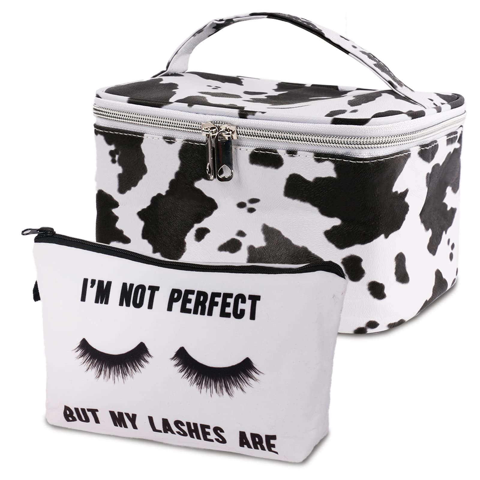 2 Pack Travel Makeup Bag Set - Waterproof Cosmetic Organizer Pouch for Women & Girls | Perfect for Gym, Travel, and Daily Essentials Storage