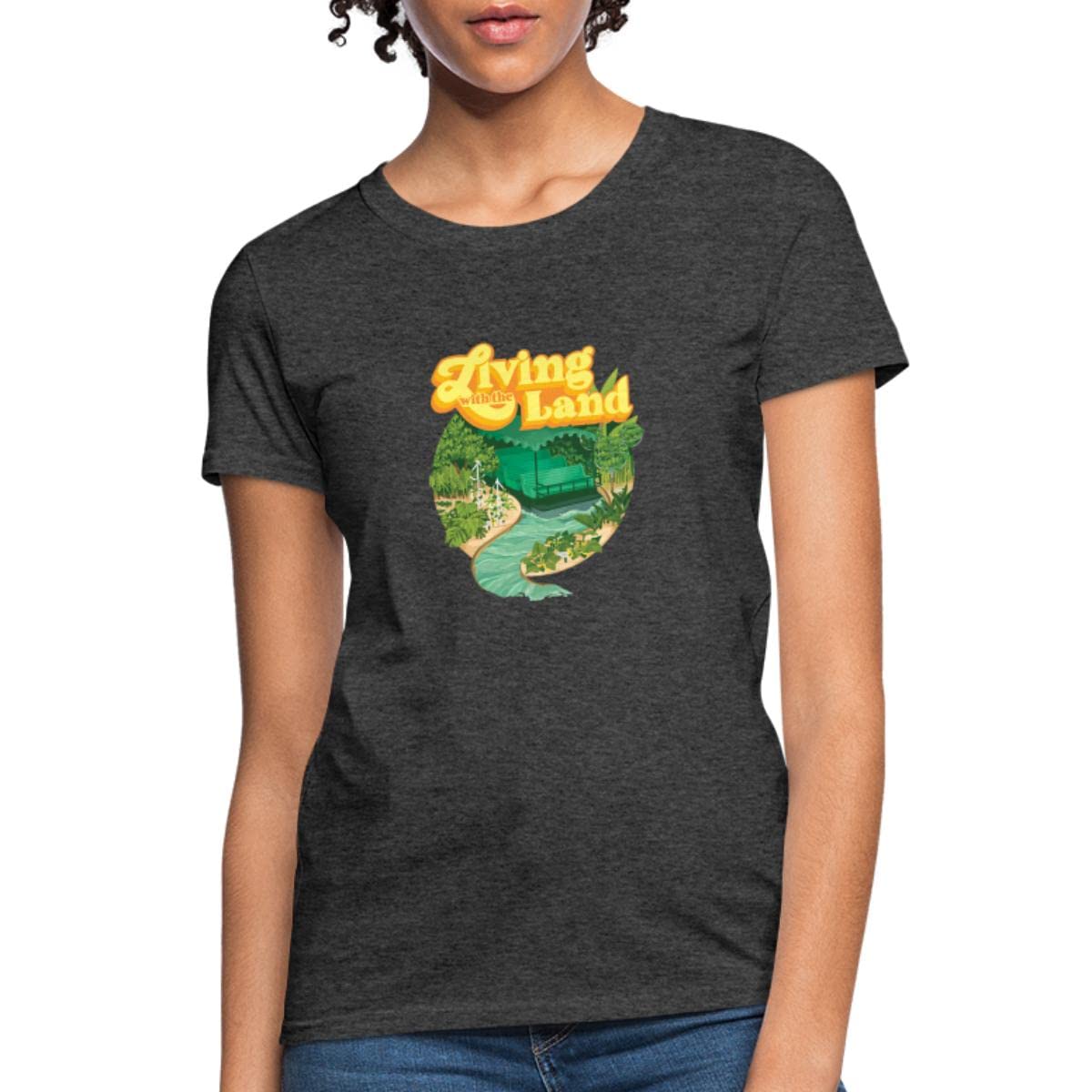 Spreadshirt Living with The Land Boat Ride Women's T-Shirt - Comfortable Cotton Tee for Theme Park Fans & Disney Enthusiasts - Perfect for Casual Wear, Vacation Outfits & Disney World Trips