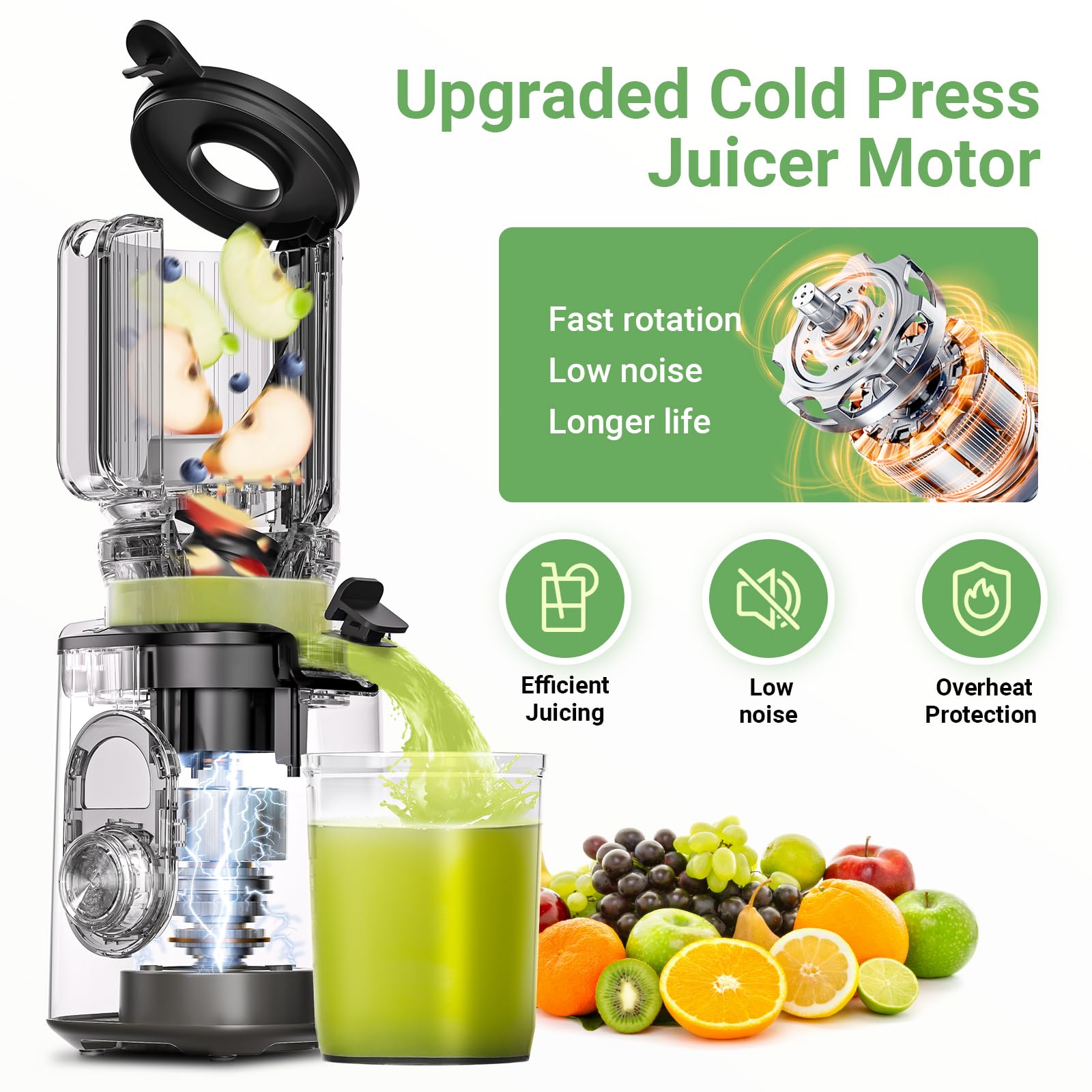AAOBOSI Cold Press Juicer - 4.35