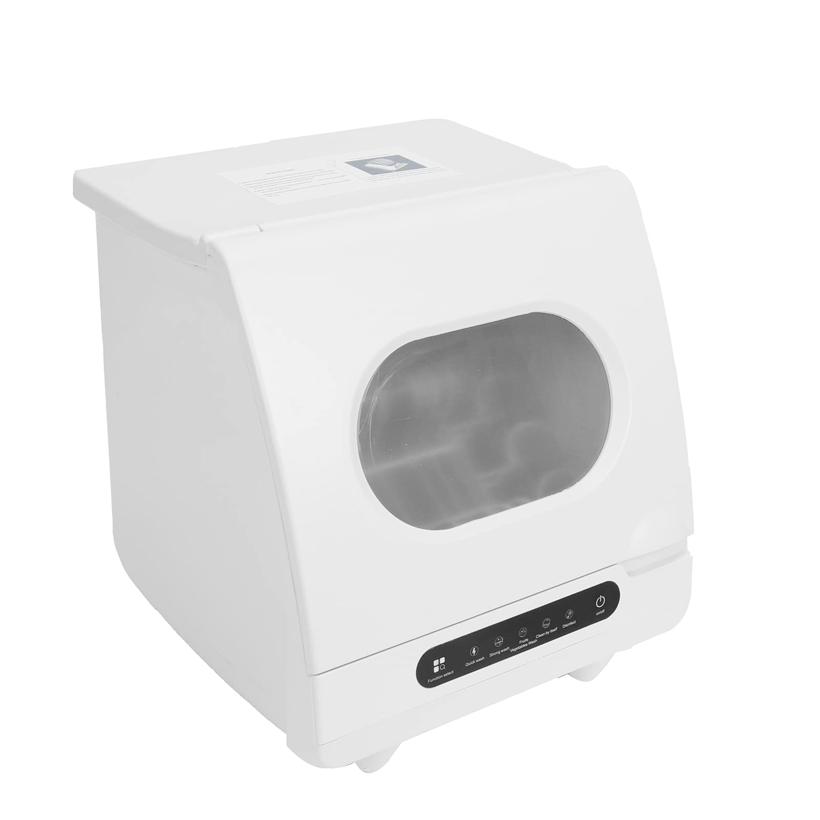 Portable Compact Smart Countertop Dishwasher - Mini Dish Washing Machine with 5 Wash Programs for Small Spaces, Apartments, Dorms & RVs - Perfect for Kitchenettes, Studio Living & Camping (White)