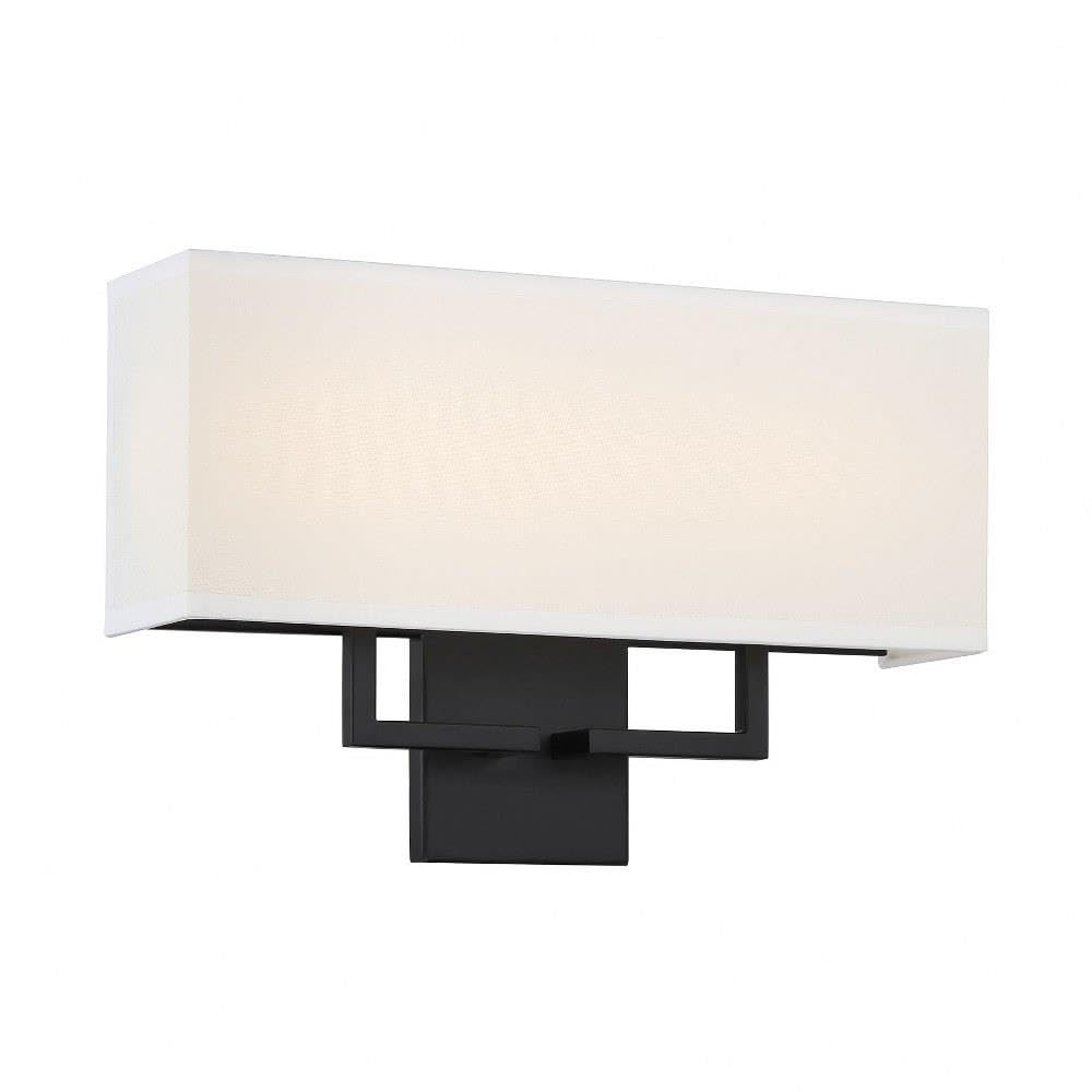 GEORGE KOVACS P472-66A-L LED Wall Sconce Light Fixture - Modern Coal Black Finish - Energy Efficient Indoor Lighting for Bedroom, Hallway & Living Room Decor