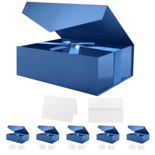 Blue-Side Ribbon-11.5x8.1x3.8 Inches-Pack of 6