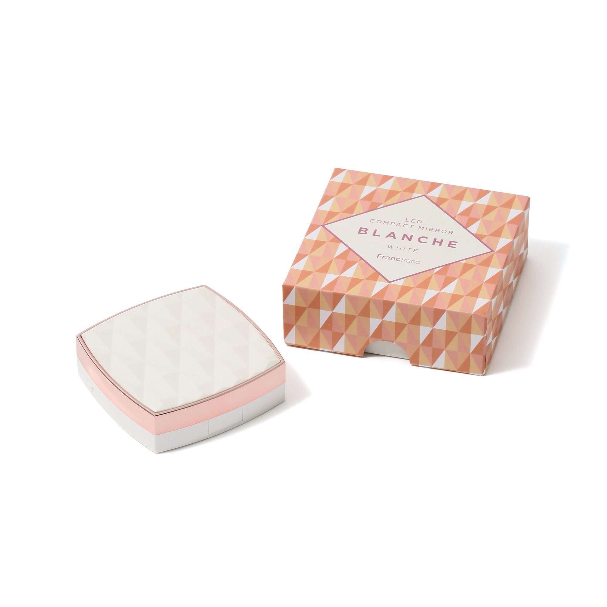 Blanche LED Compact Mirror with Bright Light - Portable Makeup Mirror for Travel, Home, and Vanity - Perfect for Touch-Ups On The Go