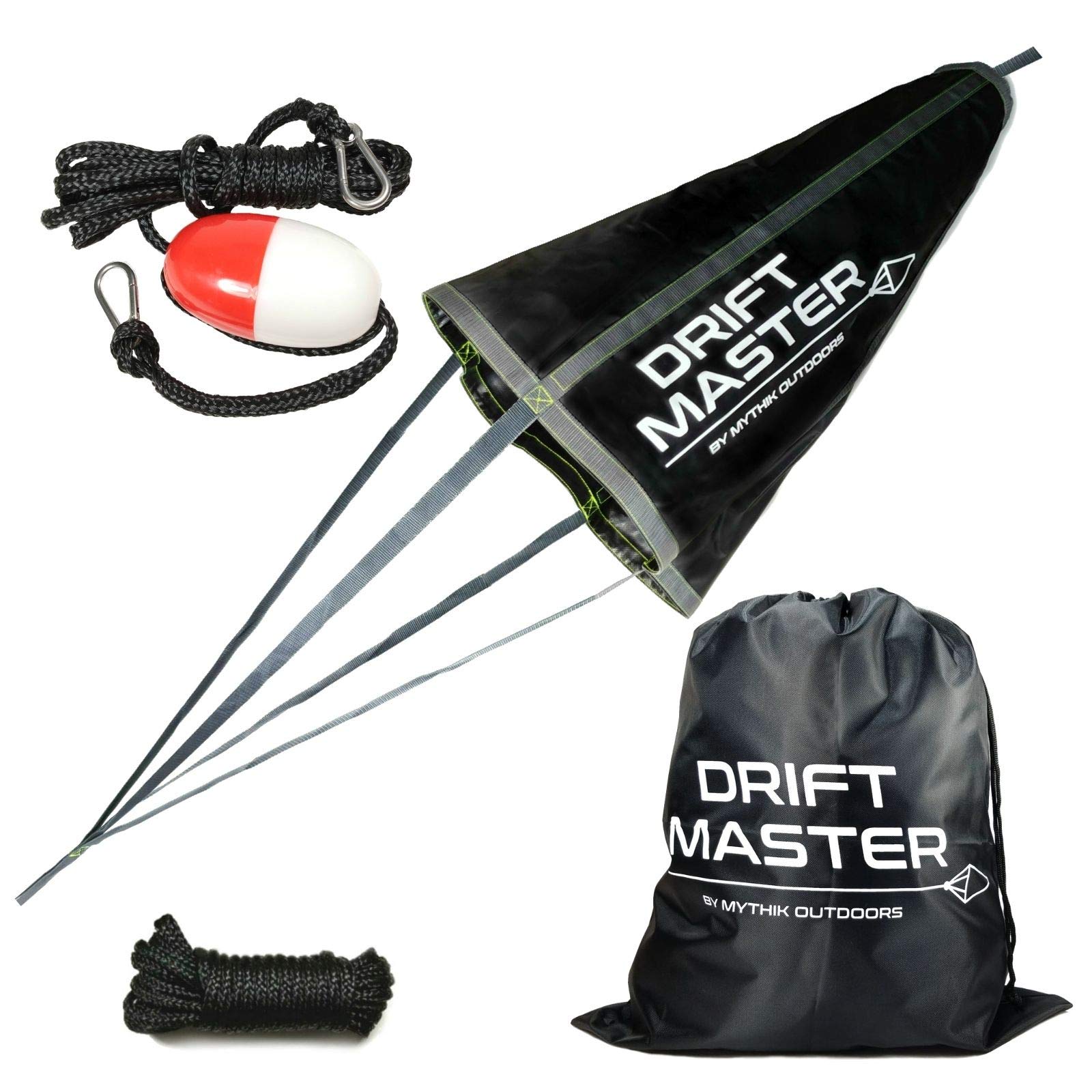 Premium Drift Sock for Small Boats & Kayaks - Mythik Lures Drift Master Complete Kit - High-Quality Trolling Bag for Fishing, Pontoon & Kayak Control - Perfect for Slow Trolling & Boat Positioning