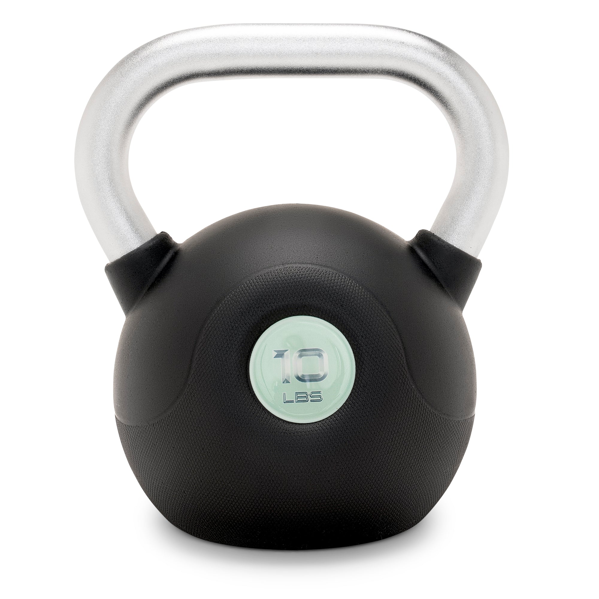 Marcy 10 lb. Green PU Kettlebell with Chrome Handle - Premium Home Gym Equipment for Strength Training & CrossFit Workouts | MCKB 010 GREEN