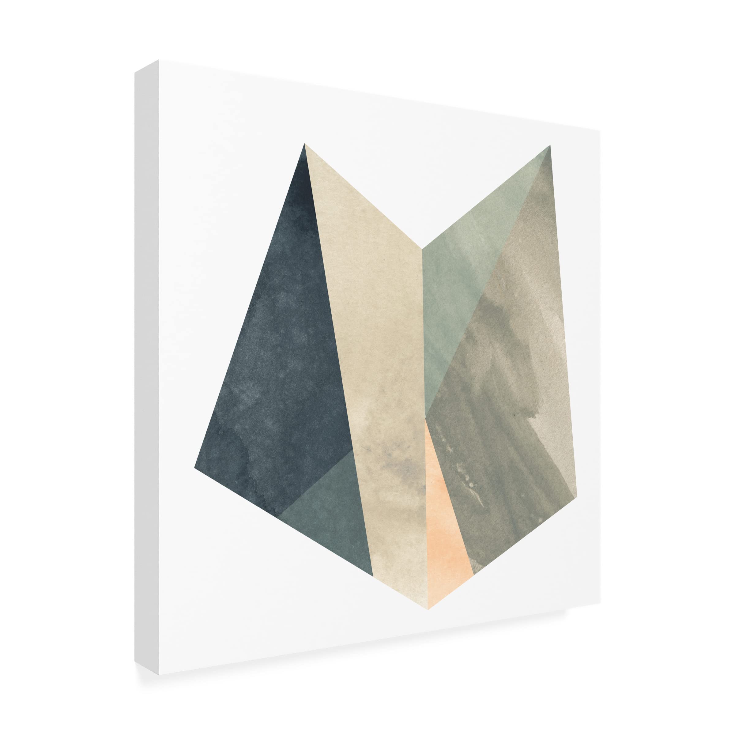 Trademark Fine Art 'Marble Origami II' Canvas Wall Art by June Erica Vess - Modern Abstract Painting for Living Room, Bedroom & Office Decor