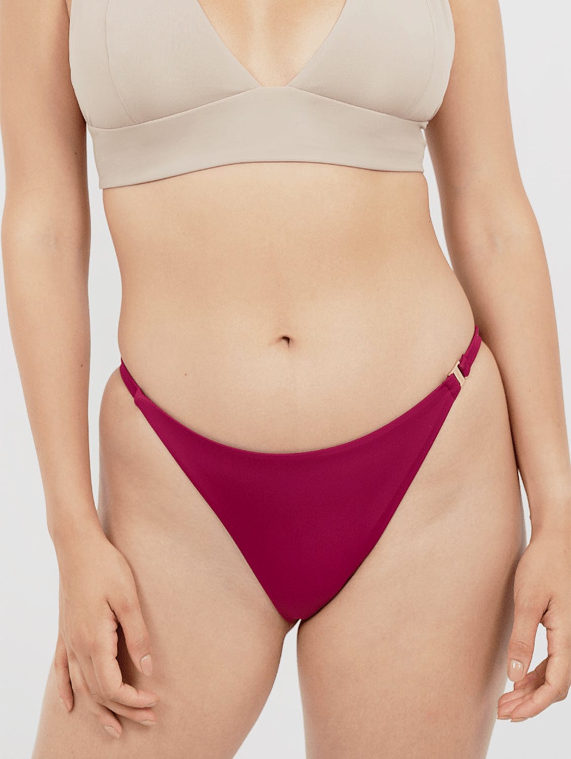 Econyl® Sustainable Bikini Bottom - Red Coral Swimwear | Perfect for Beach Vacations, Pool Parties & Summer Getaways
