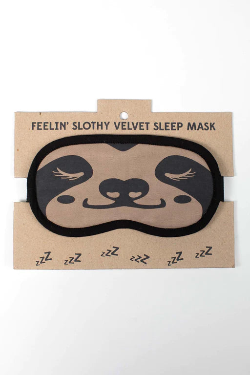 Soft Sloth Velvet Sleep Mask for Women & Men - Blackout Eye Mask for Sleeping, Travel & Relaxation - Perfect for Night Shifts, Meditation & Airplane Naps