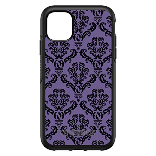 Purple Black Damask Floral