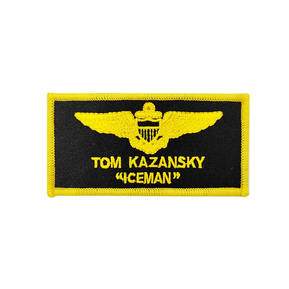 Top Gun Iceman Tom Kazansky Embroidered Iron-On Patch - Halloween Costume Accessory for Cosplay, DIY Jackets & Backpacks