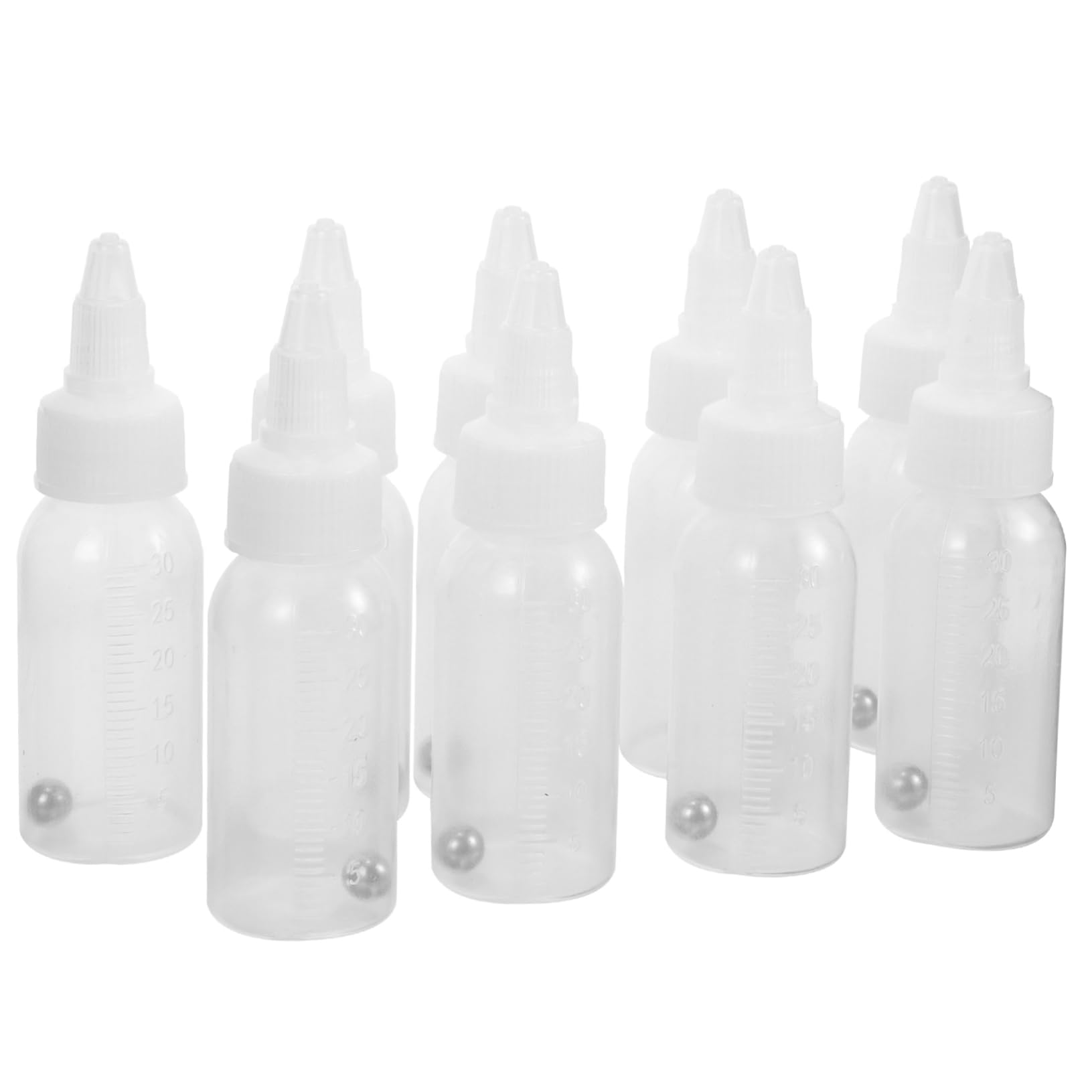**KALLORY 10pcs Clear Plastic Paint Dispensing Bottles with Seal - Airbrush Paint Bottles, Paint Jars for Drawing & Model Painting - Perfect for Artists, DIY Crafts & Hobby Projects**