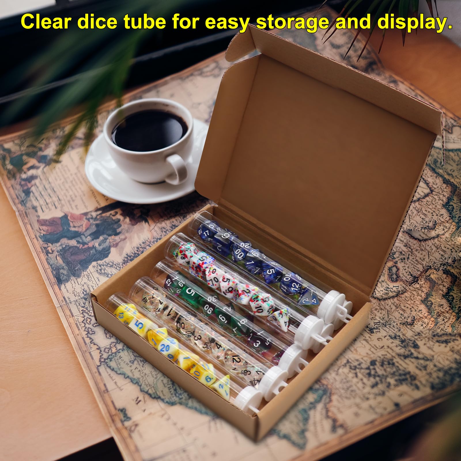 Haxtec 5 Sets Random Polyhedral Dice for D&D, Dungeons & Dragons, Pathfinder RPG - Perfect for Tabletop Gaming, Role-Playing Adventures & Gift Giving