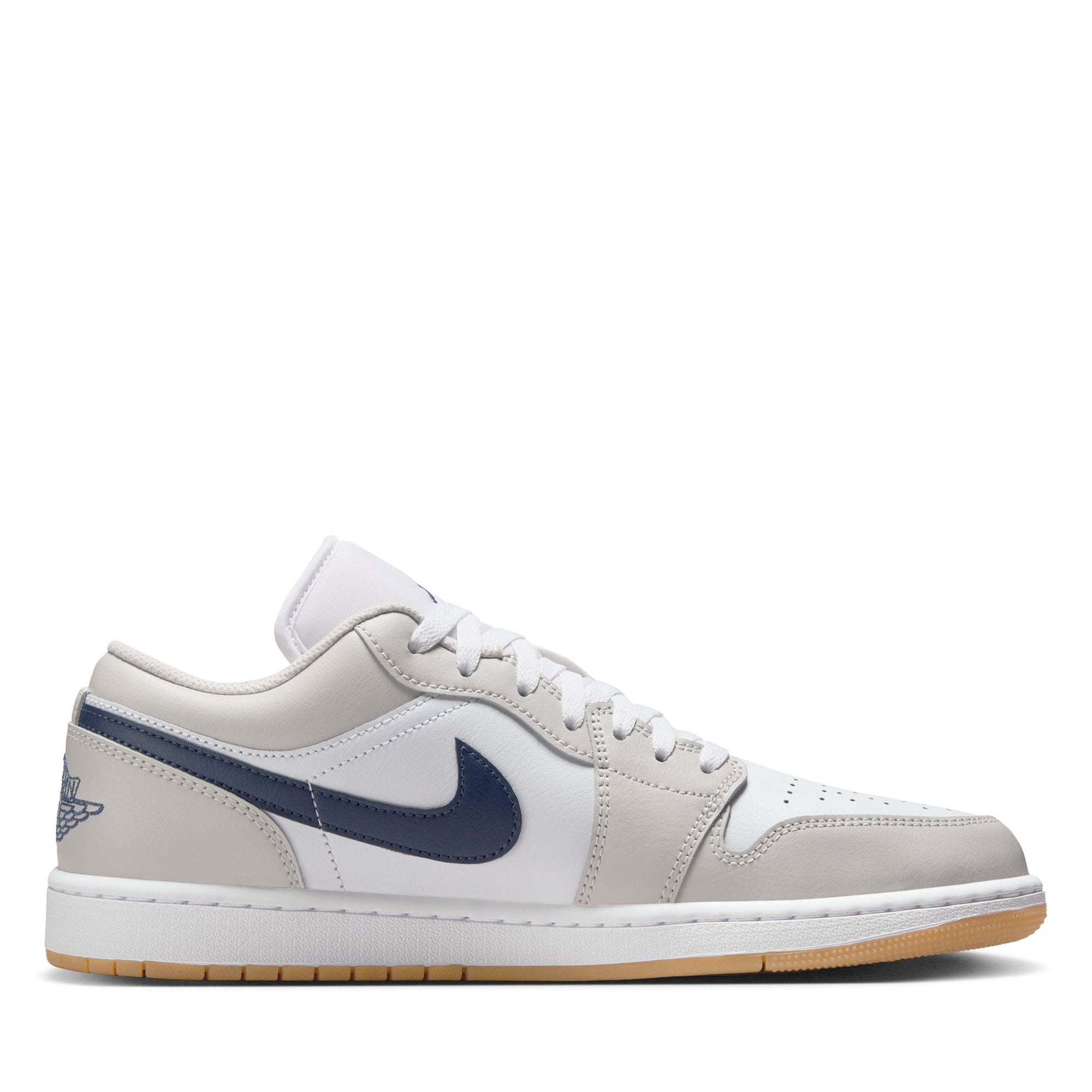 Air Jordan 1 Low Sneakers - White/Midnight Navy Colorway - Men's Basketball Shoes for Casual Wear & Street Style