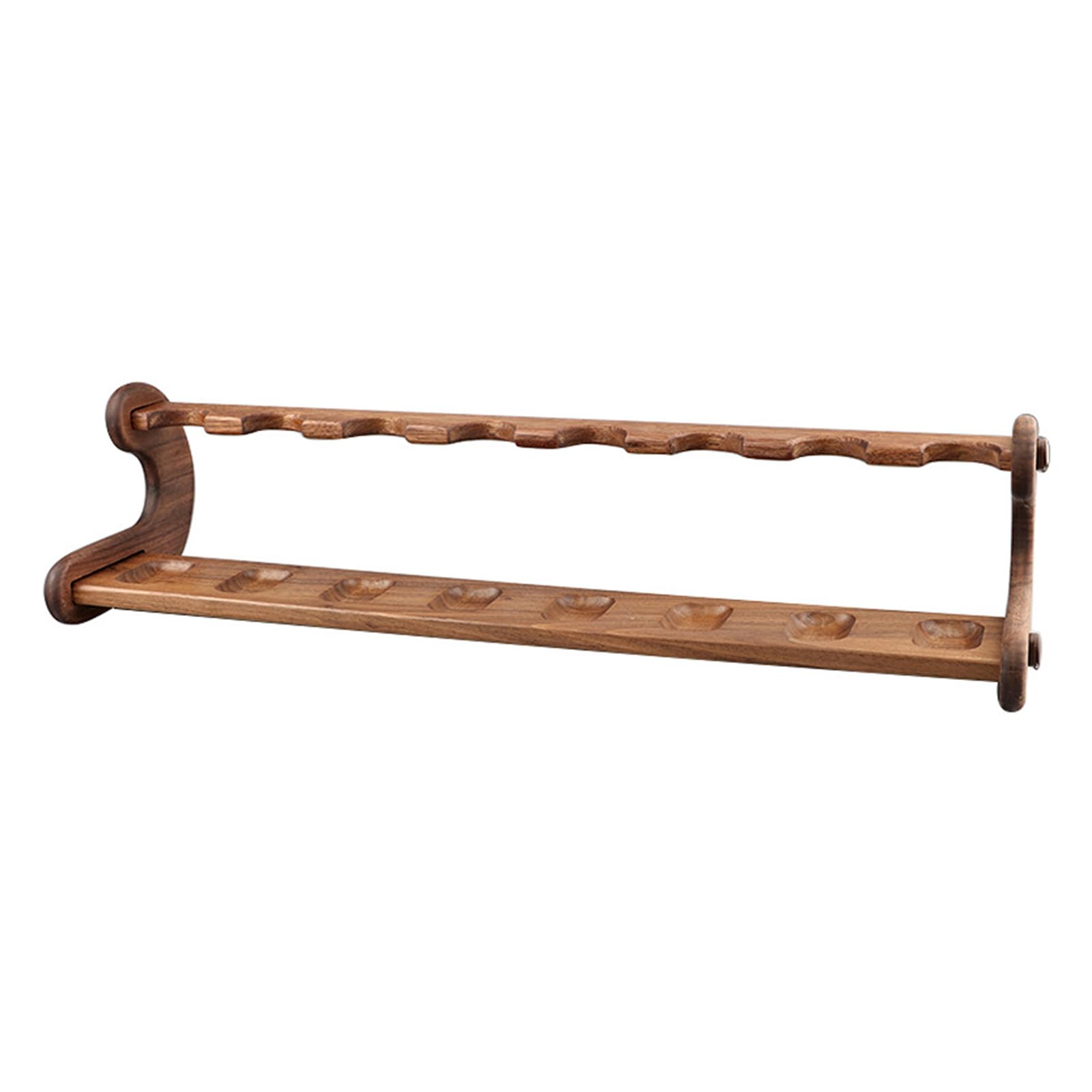 Handmade Wooden Pipe Stand Holder for 8 Smoking Pipes - Creative Cigarette Case Display (42 x 9.8 cm) - Perfect for Tobacco Pipe Collectors & Smoking Lounges