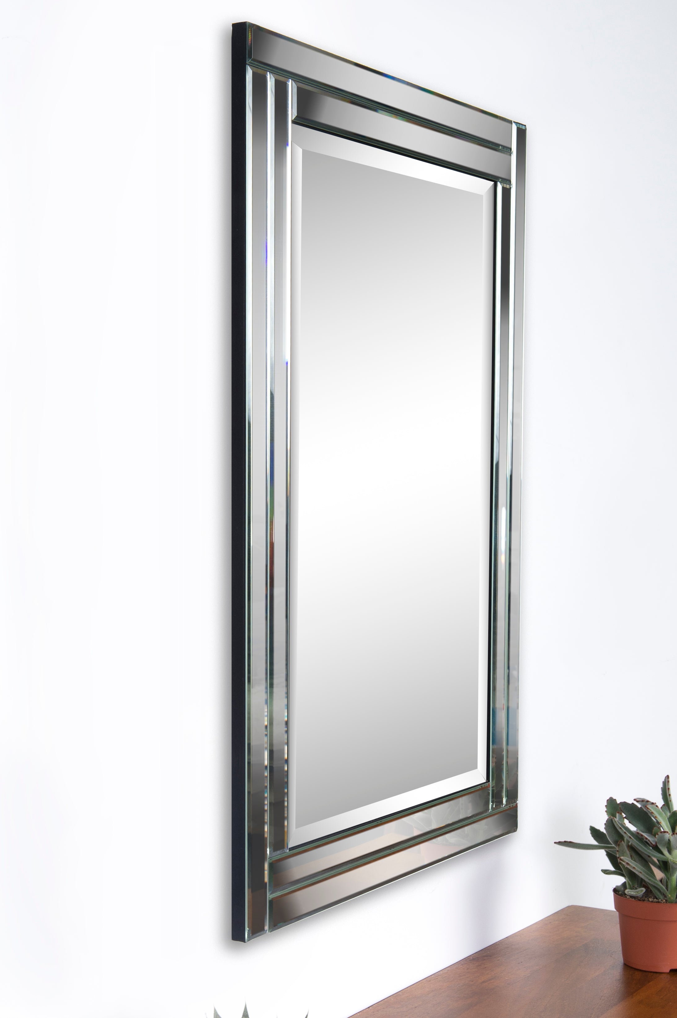 Ava Mirror - Full-Length Wall Mirror with LED Lights, Dimmable Touch Control for Home Gym, Bedroom, and Dance Studio Decor