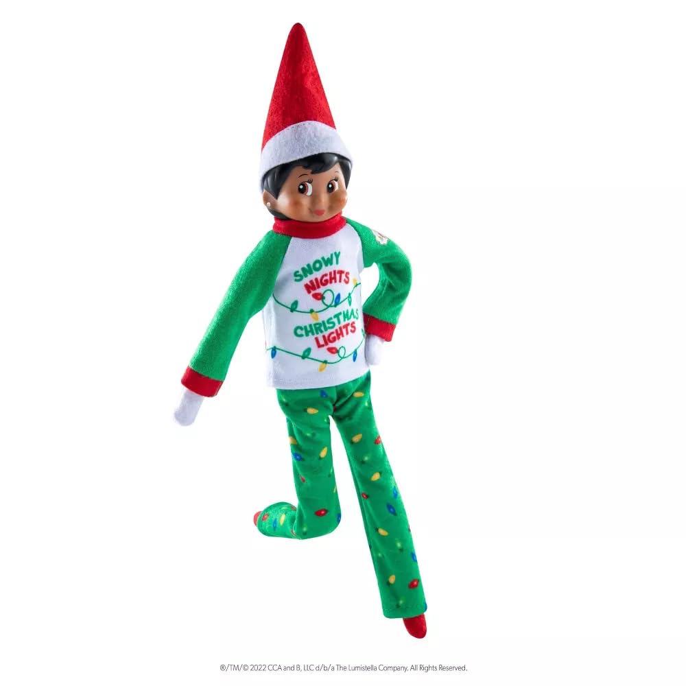 Claus Couture Snowy Night PJs for Elf on The Shelf Doll - Christmas Elf Costume Outfit (Elf Not Included) - Perfect for Holiday Decorations & Festive Family Traditions