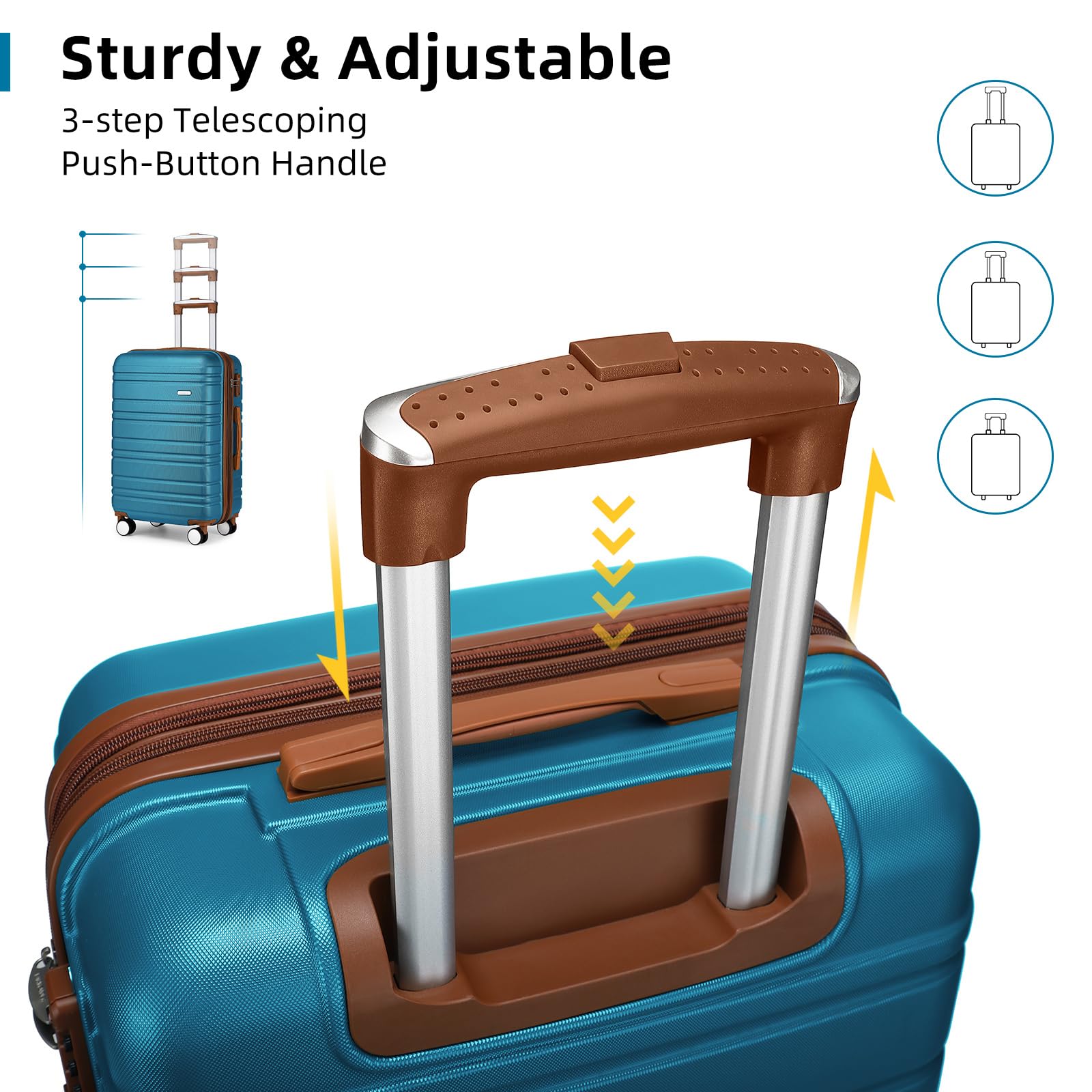 6-Piece Lavender Expandable Hardside Spinner Luggage Set with TSA Lock - Lightweight Carry-On Suitcase for Women (Blue) | Perfect for Air Travel, Business Trips & Vacation Packing