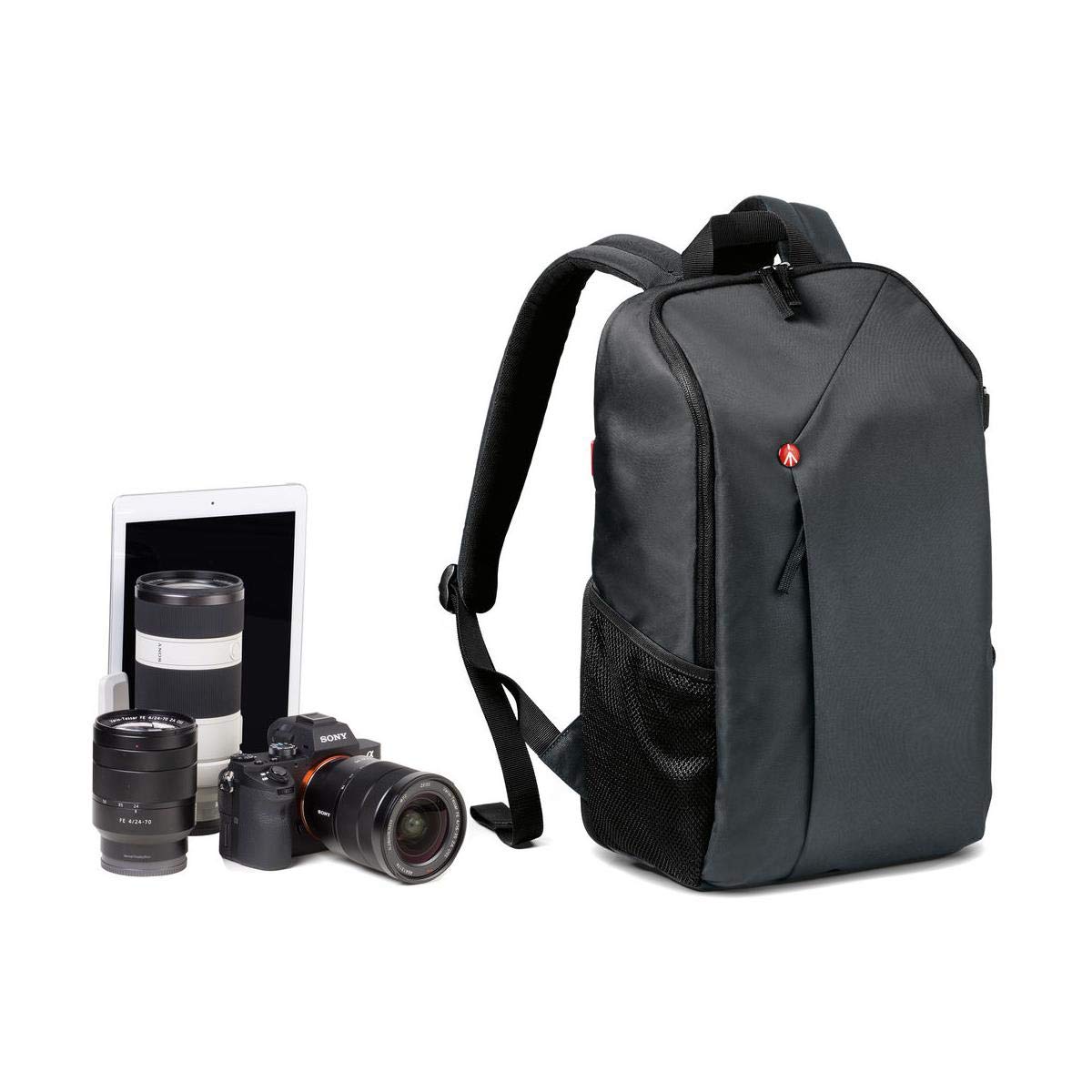 Manfrotto NX CSC Backpack - Compact Camera Bag for DSLR & Mirrorless, Grey & Black (MB NX-BP-GY) - Perfect for Travel, Hiking & Photography Enthusiasts