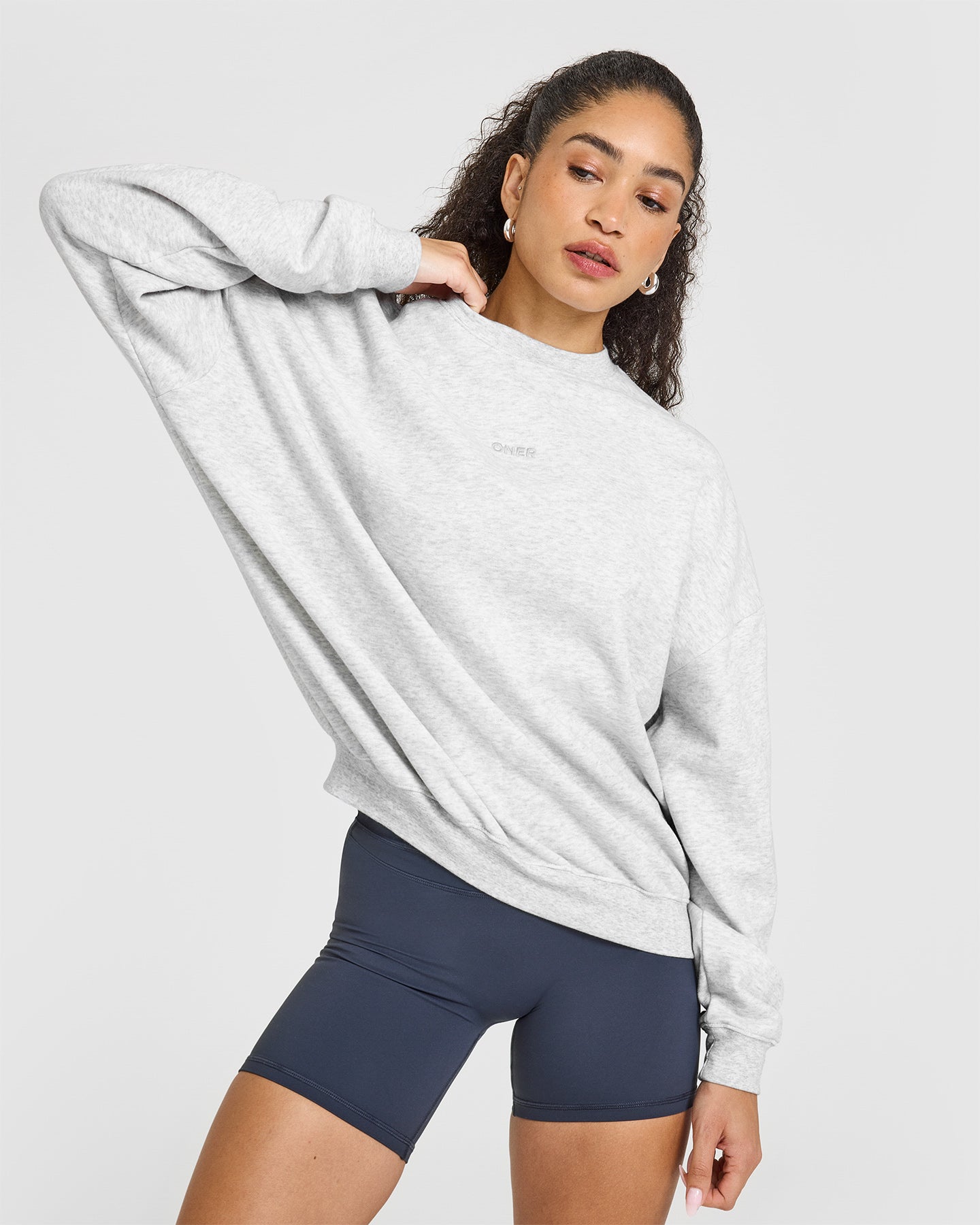 Mid Weight Sweatshirt for Men & Women | Light Grey Marl Pullover | Casual Comfort Wear for Lounge, Gym & Outdoor Activities