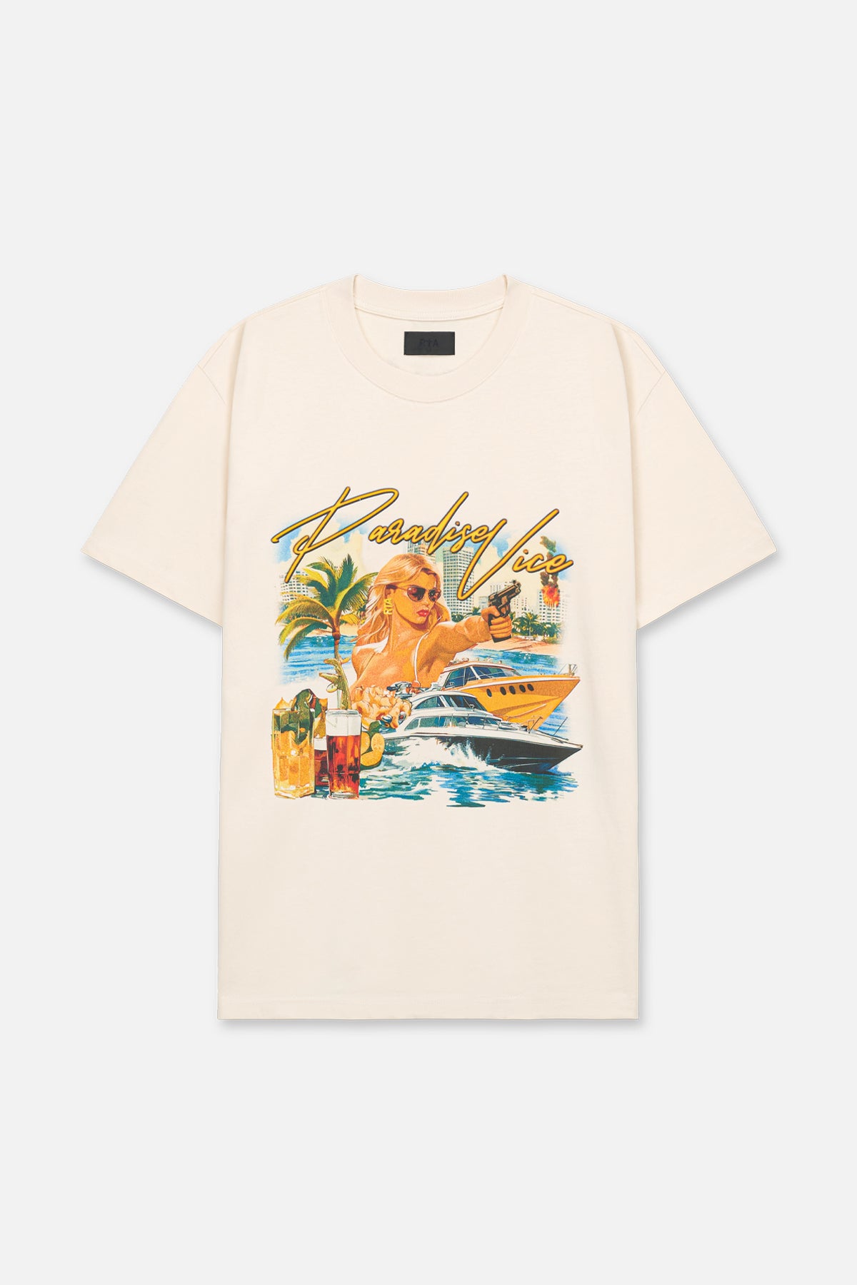 LIAM Men's Short Sleeve T-Shirt | Bone Paradise Mafia Graphic Tee | Casual Streetwear for Men | Perfect for Summer Outfits, Parties & Everyday Wear