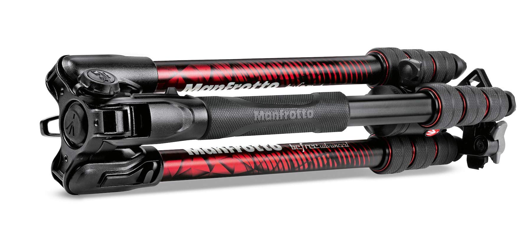 Manfrotto Befree Advanced Aluminum Tripod Kit with 4-Level Freehead Twist Lock - Red (MKBFRTA4RD-BH) | Professional Camera Tripod for Travel, Photography & Videography