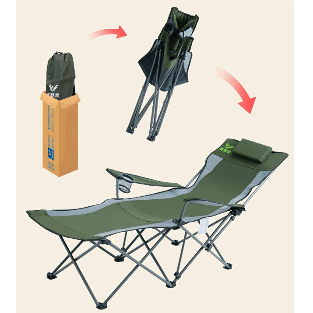 Portable Folding Lounge Chair - Lightweight Beach Chair for Outdoor, Patio, Poolside & Travel | Comfortable Sun Lounger & Siesta Chair for Relaxing at Home, Garden or Vacation