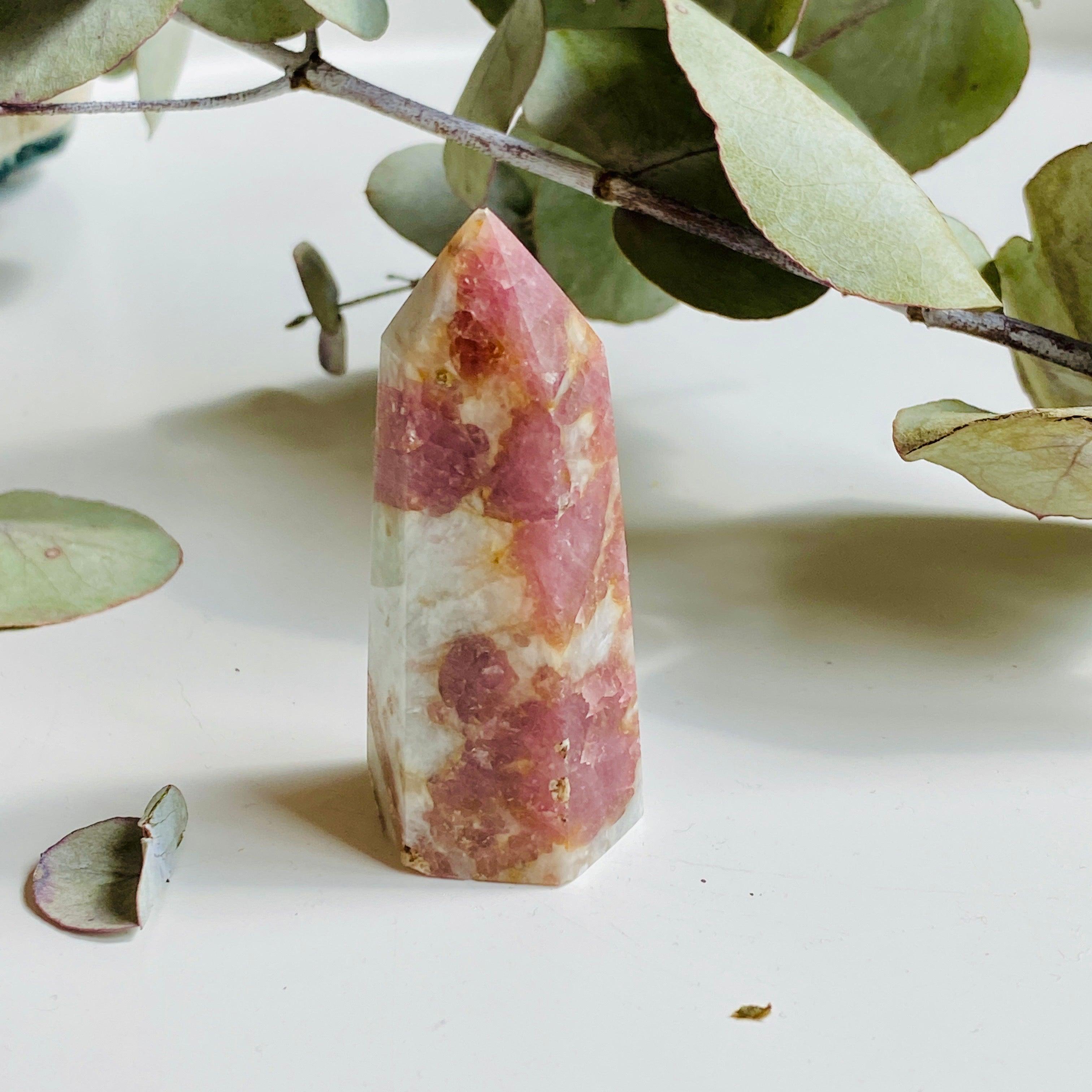 Natural Pink Tourmaline in Schist - Small Point Specimen c1450 | Gemstone Collection, Healing Crystals & Mineral Display for Home Decor
