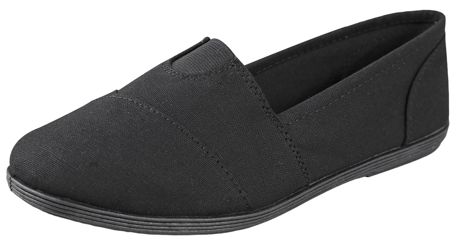 Comfortable Women's Slip-On Loafers - Breathable Linen Canvas Shoes with Memory Foam & Gel Cushioning for All-Day Wear - Perfect for Work, Travel, and Casual Outings