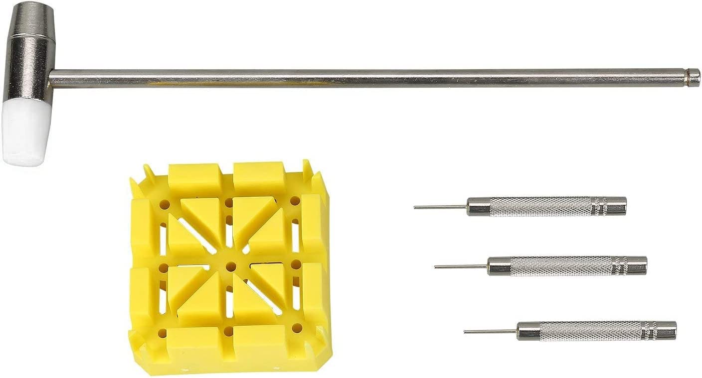 Premium Watch Band Tool Kit - Plastic Watch Case Holder, Strap Bracelet Link Pin Remover & Spring Bar Tool Set for Watch Repair & Adjustment | Perfect for Watchmakers, DIY Enthusiasts & Jewelry Repair Shops