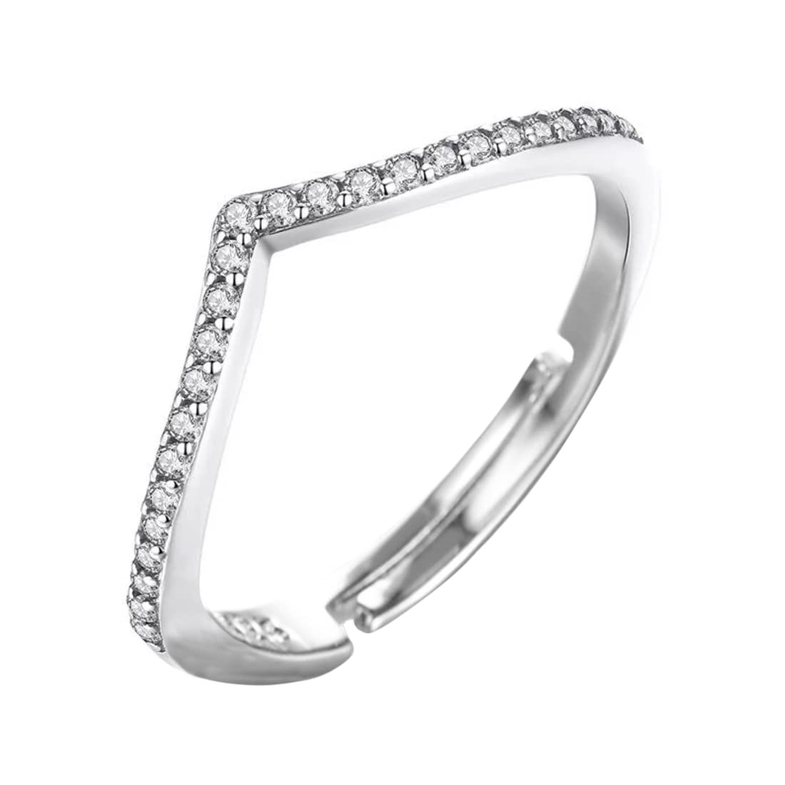 Adjustable Crystal Yellow Chime Rings for Women & Girls | Silver Tone Fashion Ring | Elegant Birthday, Anniversary & Valentine's Day Gift for Wife, Girlfriend | Perfect for Everyday Wear, Parties & Special Occasions
