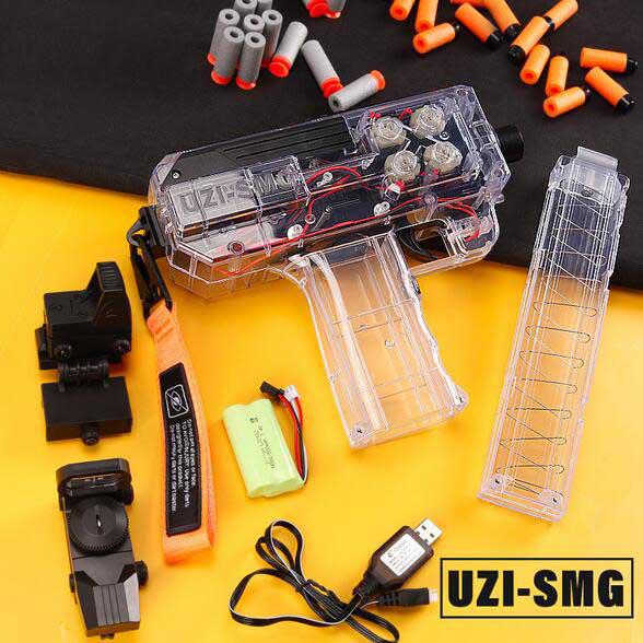 Electric UZI SMG Foam Dart Blaster Toy Gun - High Performance Nerf Style Blaster for Outdoor Games, Team Battles & Backyard Fun - Perfect for Kids, Teens & Adults