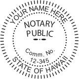 Hawaii Round Notary Stamp | Self Inking Notary Seal with Unique Pink Body (R-542) - Perfect for Legal Documents, Contracts & Official Paperwork