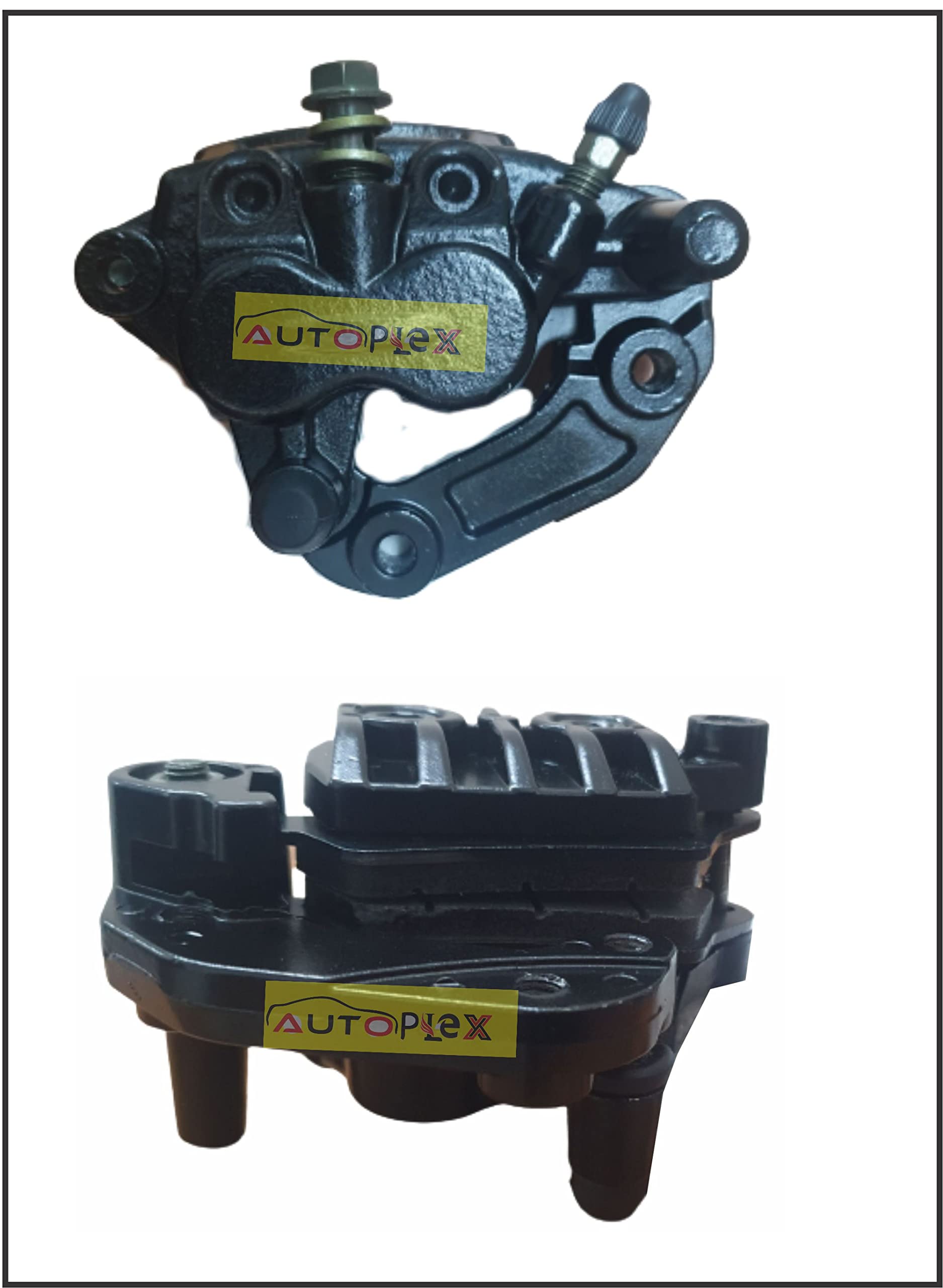 Autoplex Front Disc Brake Caliper Assembly for Bajaj Pulsar 200 - High Performance Black Brake Caliper - Perfect for Motorcycle Maintenance & Upgrades
