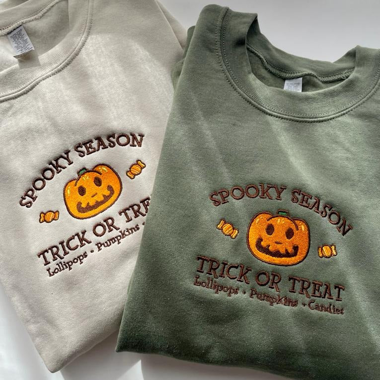 Jack Spooky Season Crewneck Sweatshirt - Halloween Graphic Pullover for Men & Women - Perfect for Fall Outfits, Costume Parties & Cozy Layering
