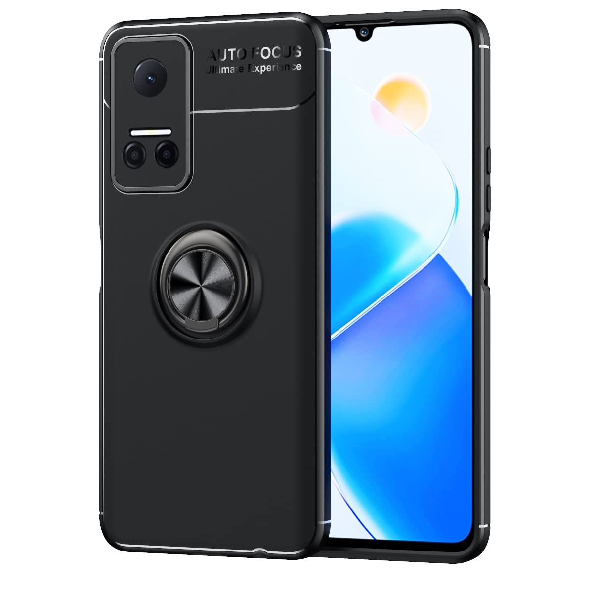 Huawei Honor Play 6T Phone Case - Slim Soft TPU Shockproof Cover with 360° Rotating Magnetic Kickstand | Heat Dissipation & Anti-Fall Protection | Perfect for Work, Travel & Outdoor Activities