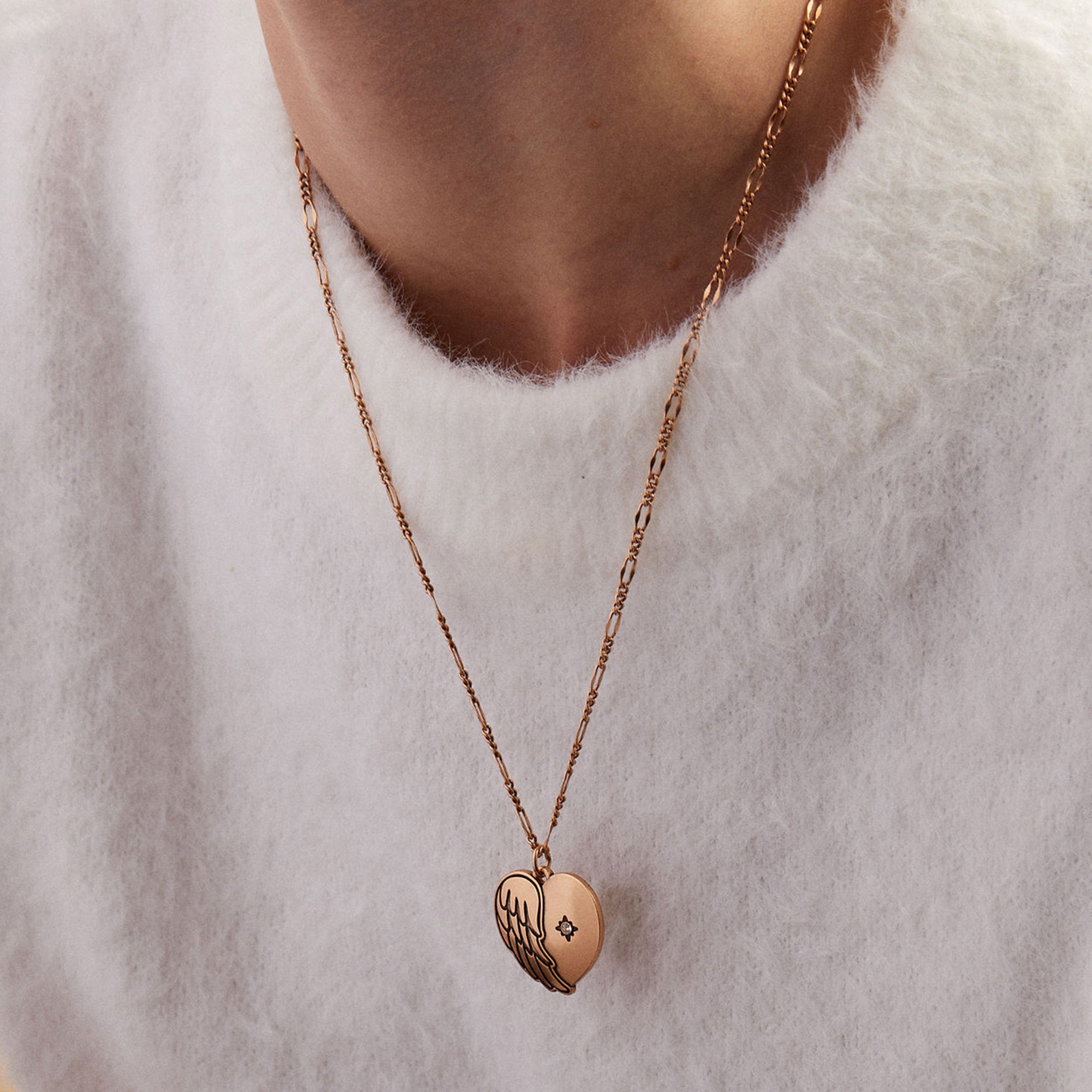Family Forever Angel Wing Heart Pendant Necklace - Sterling Silver Love Jewelry Gift for Mom, Wife, Daughter | Perfect for Valentine's Day, Anniversary & Special Occasions