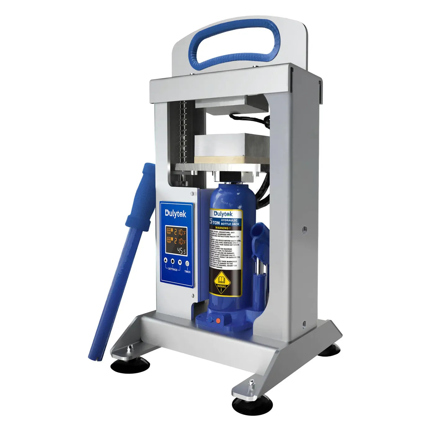 Dulytek DHP5 5 Ton Heat Press Machine for Rosin Extraction - Perfect for DIY Essential Oils, Wax, and Concentrates at Home or Studio