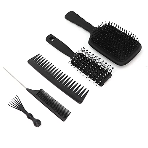 Professional Hair Brush Set - Paddle Brush & Round Comb for Smoothing, Detangling & Styling | High-Toughness Bristles for Salon & Home Use | Perfect for Daily Hair Care, Styling & Salon Treatments