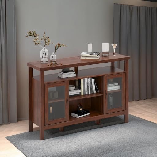 Soges 52.4 Inch Modern Sideboard Buffet Table with Adjustable Shelves & Doors - Kitchen Storage Cabinet, Coffee Bar Console, Dining Room Accent Furniture for Home Decor & Entertaining