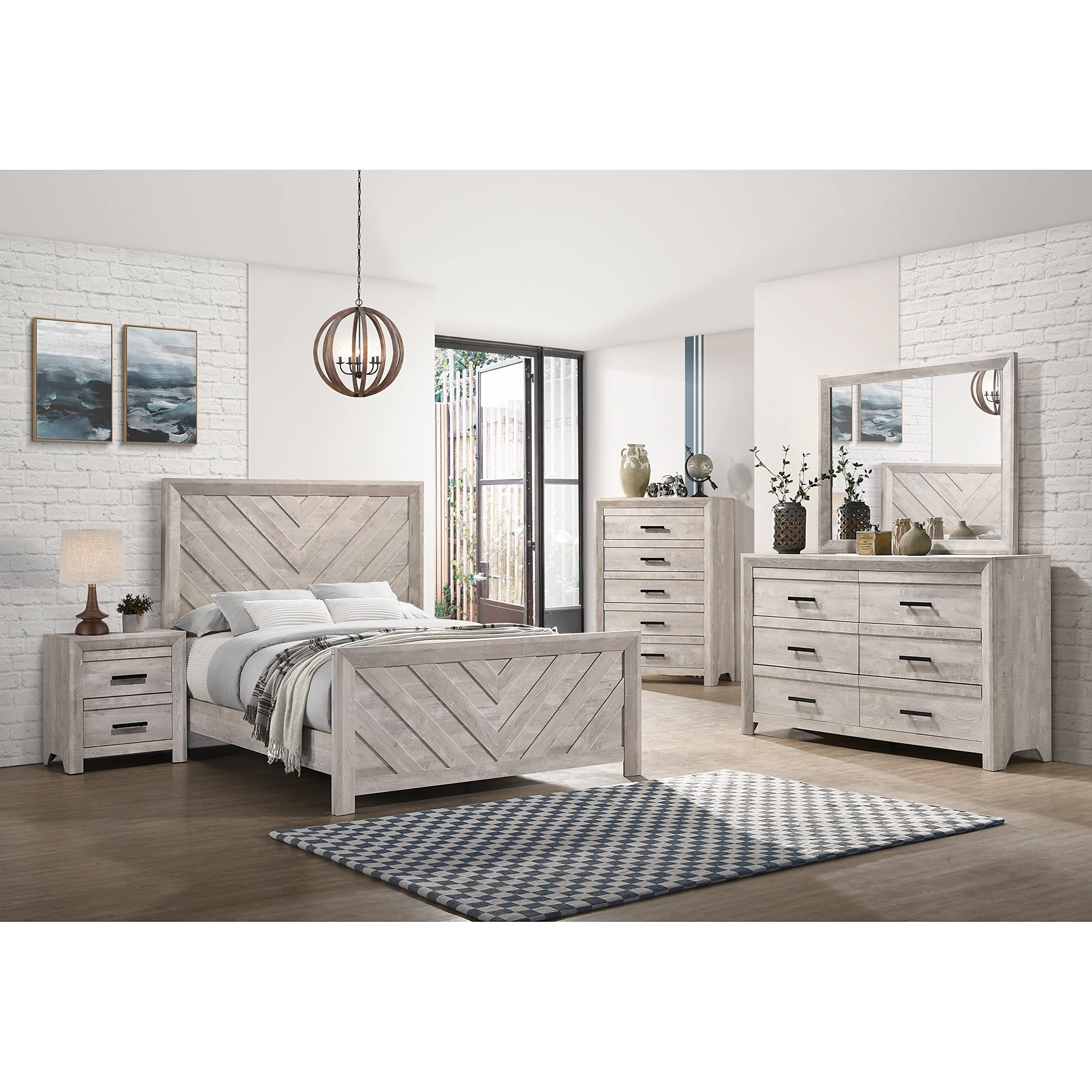 Modern White 2-Drawer Nightstand - Antique Style MDF Wood Bedside Table for Bedroom, Guest Room & Dormitory