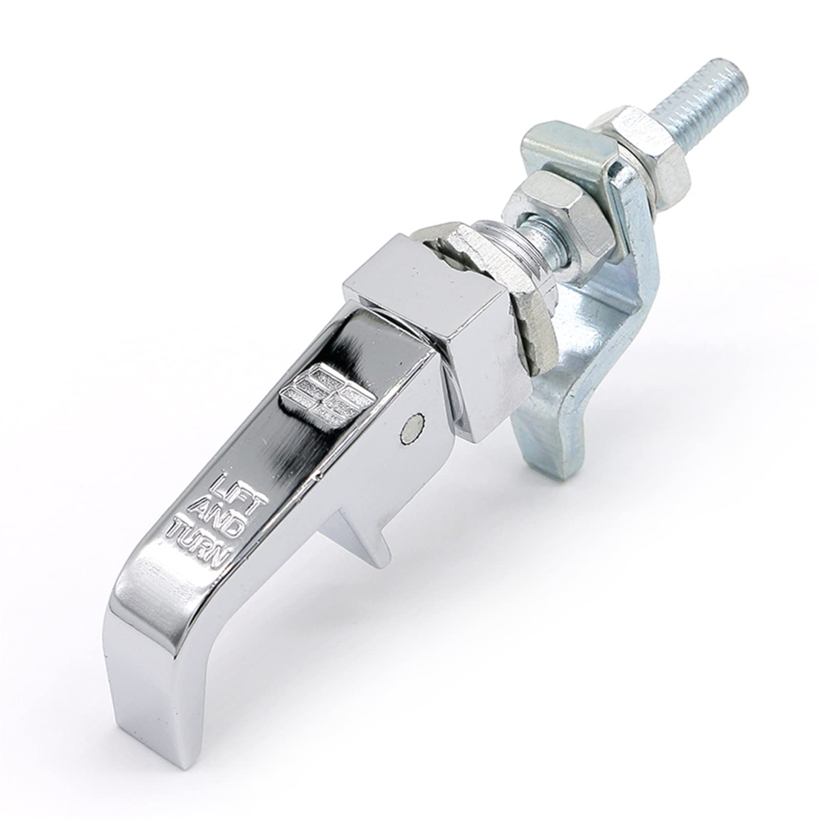 Premium Zinc Alloy Spring-Loaded Door Handle & Latch - Heavy Duty Replacement for Oven, Refrigerator, Freezer (Silver, 1-Pack) - Perfect for Kitchen Appliances & Cabinet Doors