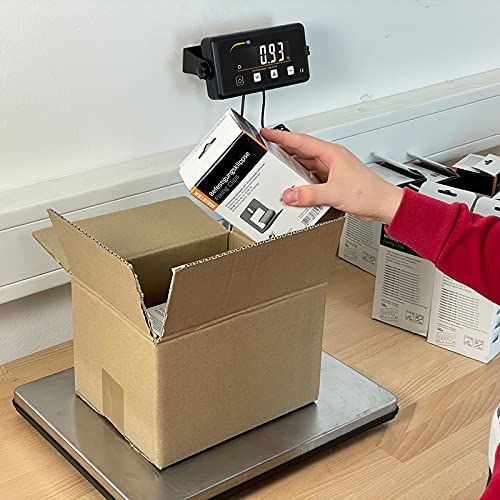 PCE-PB 75N Digital Inventory Scale with External Display - 165 lb Capacity for Warehouses, Shipping & Retail - Heavy Duty Industrial Platform Scale by PCE Instruments