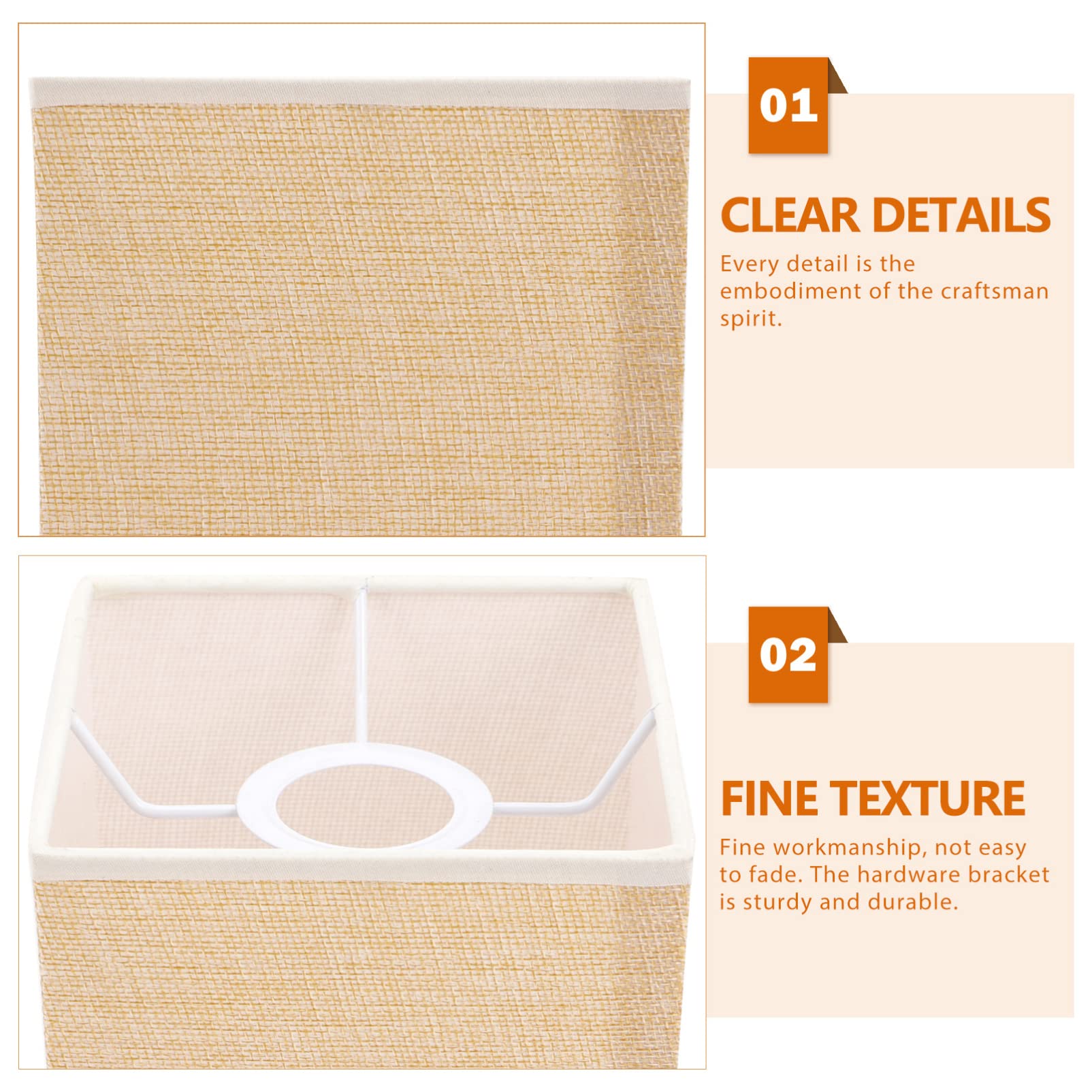 Beaupretty Modern Lamp Shade - Cloth Lampshade & Light Bulb Cage Guard Cover Replacement for Table, Bedside, Floor & Pendant Lights - Perfect for Home Office, Living Room & Bedroom Decor