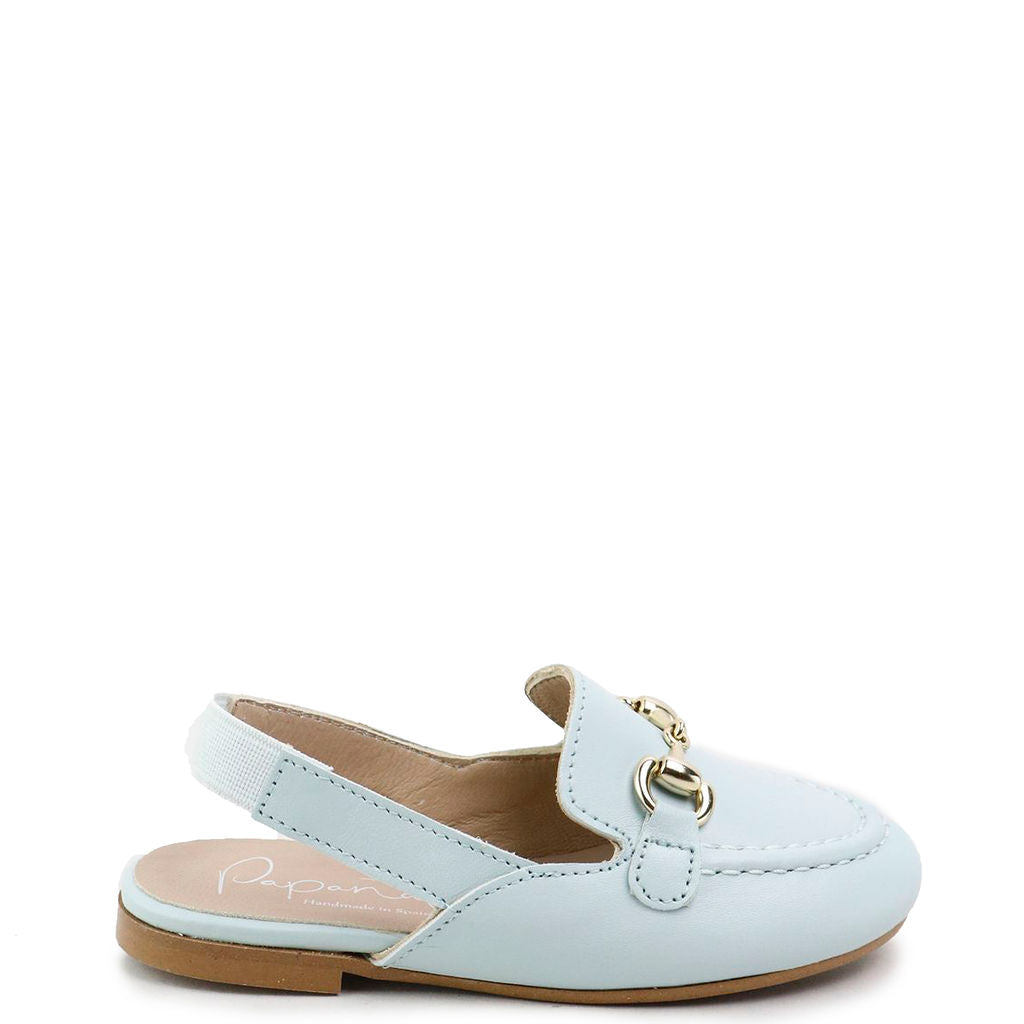 Pale Blue Buckle Mule Slides - Comfortable Women's House Slippers for Indoor Relaxation & Cozy Home Wear