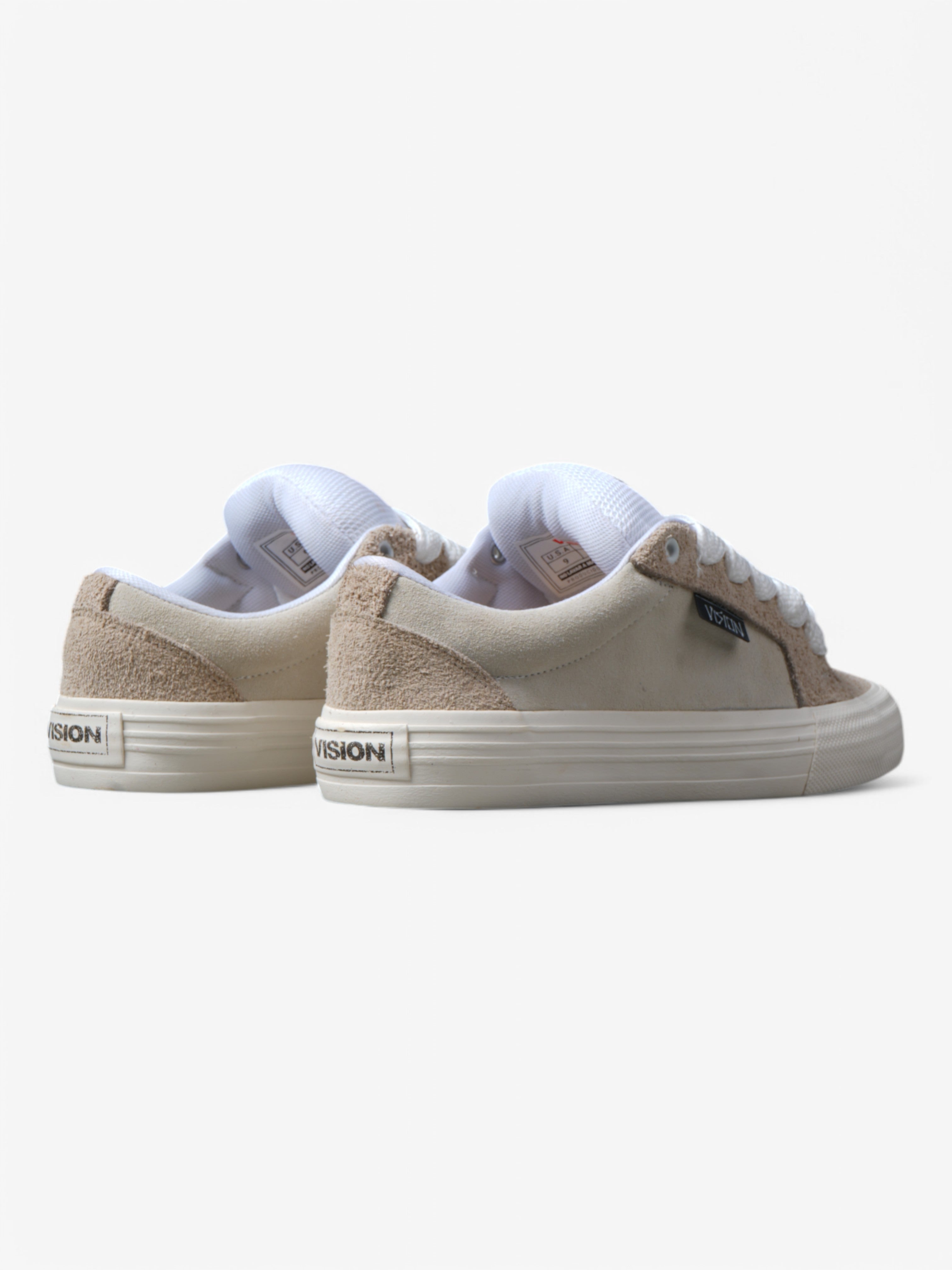 Vision Street Wear Odd Cirkus Suede Skate Shoes - Beige Color for Men & Women | Comfortable Sneakers for Skateboarding, Streetwear Fashion & Casual Wear
