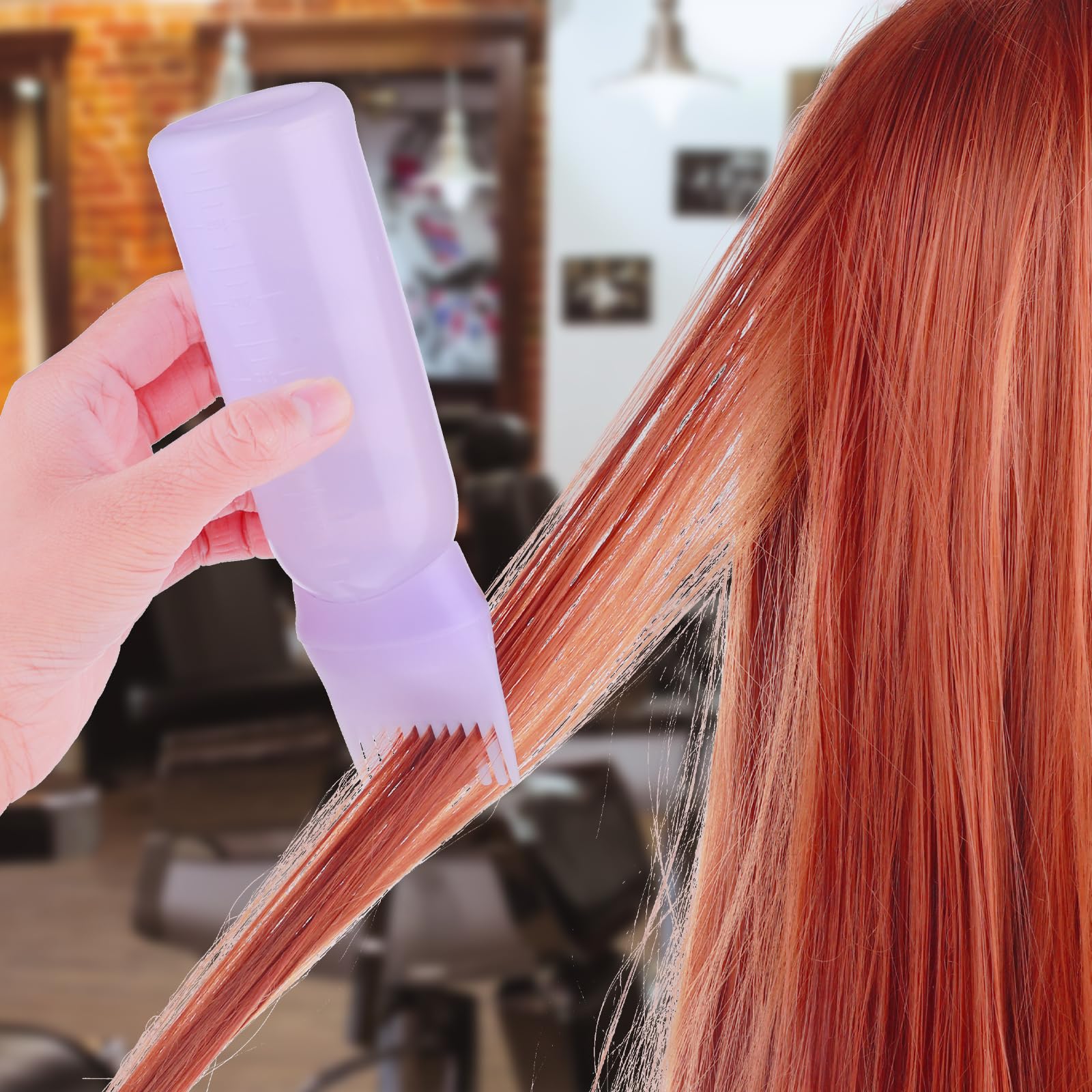 6oz Root Comb Applicator Bottle with Graduated Scale - Precise Hair Dye & Oil Application Tool for Salon Professionals & Home Use - Perfect for Coloring, Highlighting & Scalp Treatments