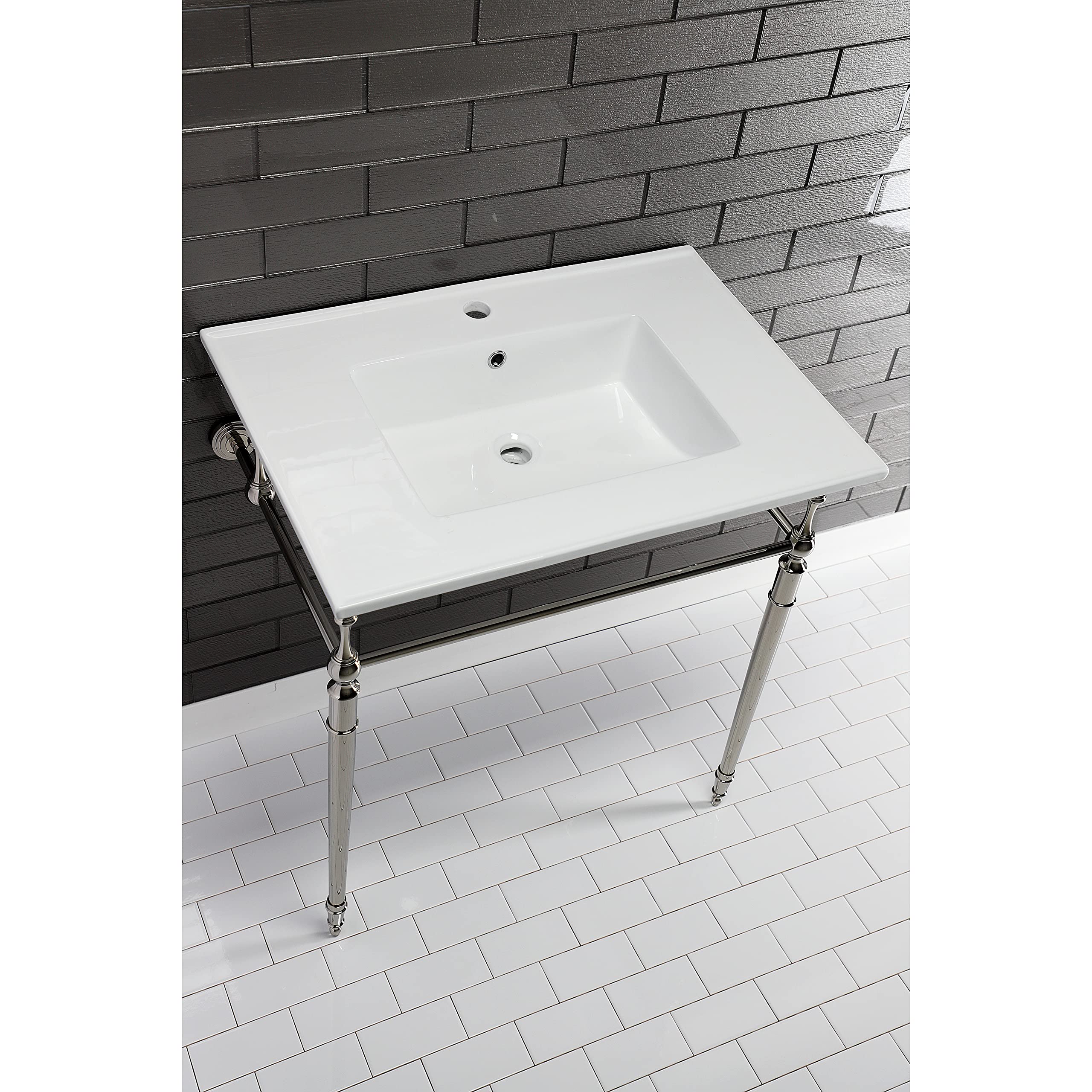 Kingston Brass LBT312271 Continental White Vanity Sink Top - Perfect for Bathroom Remodeling & Modern Home Decor