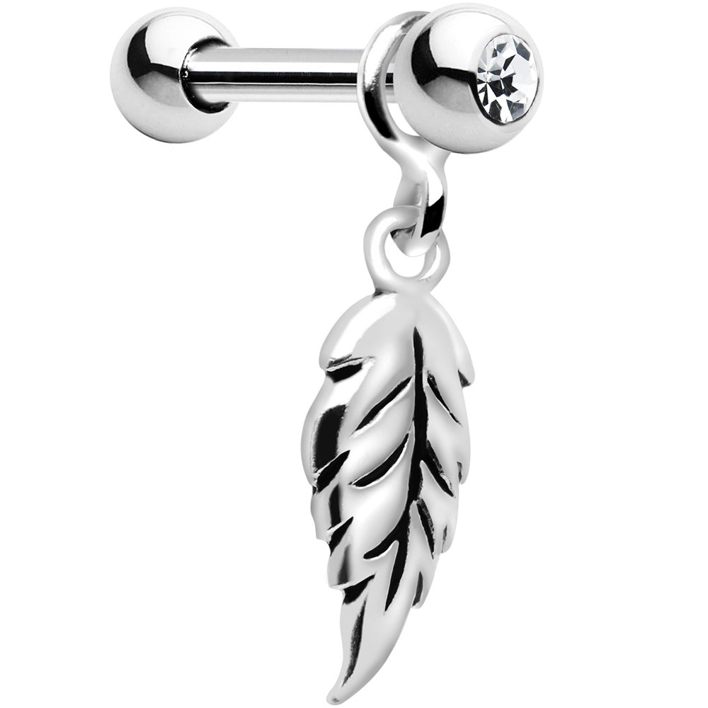 925 Sterling Silver Falling Feather Dangle Earrings for Cartilage - Boho Chic Body Jewelry for Women - Perfect for Parties, Festivals & Everyday Wear